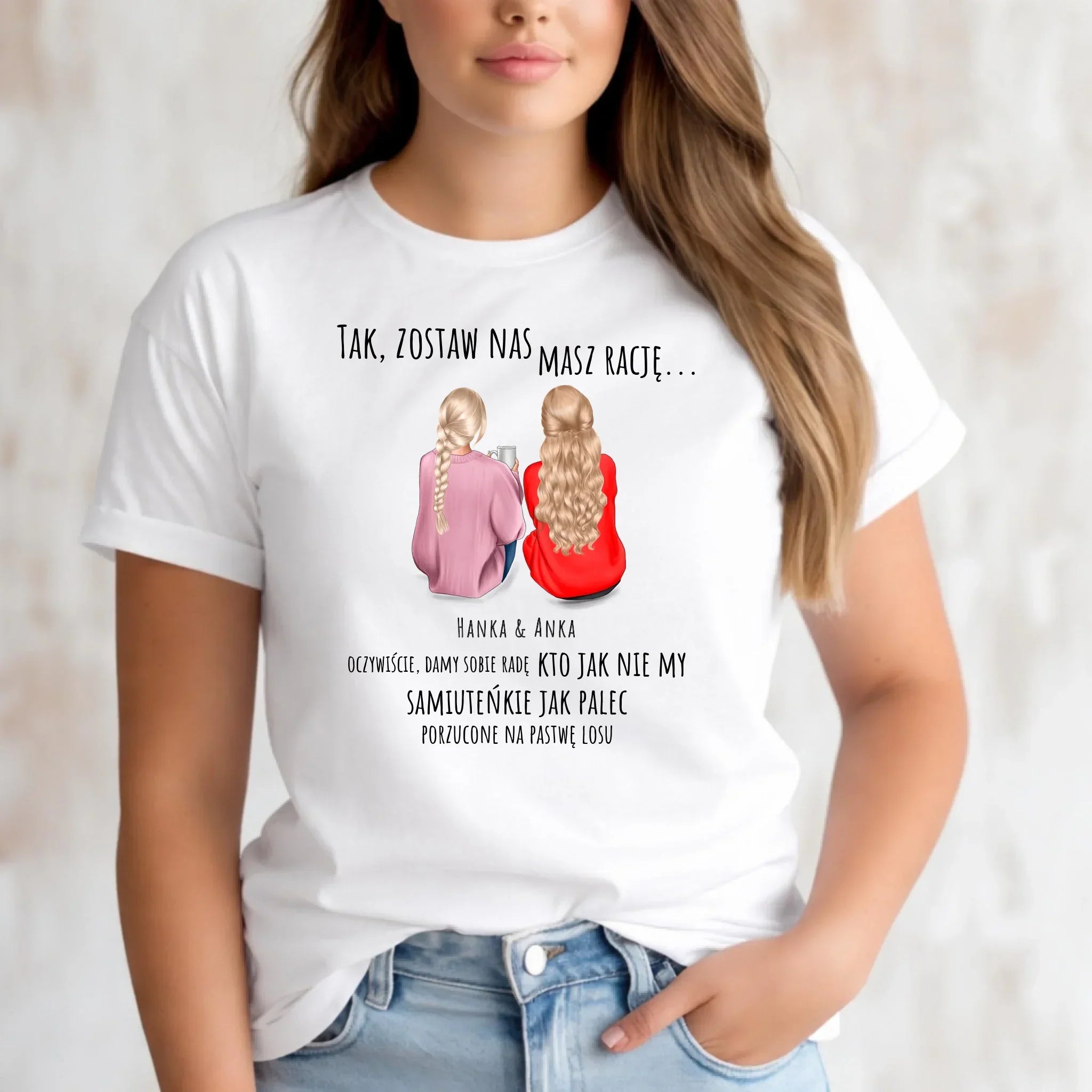 Koszulka damska na odejście z pracy - prezent od koleżanek - 2-5 osób personalizowana OP16 - StoryCups.pl