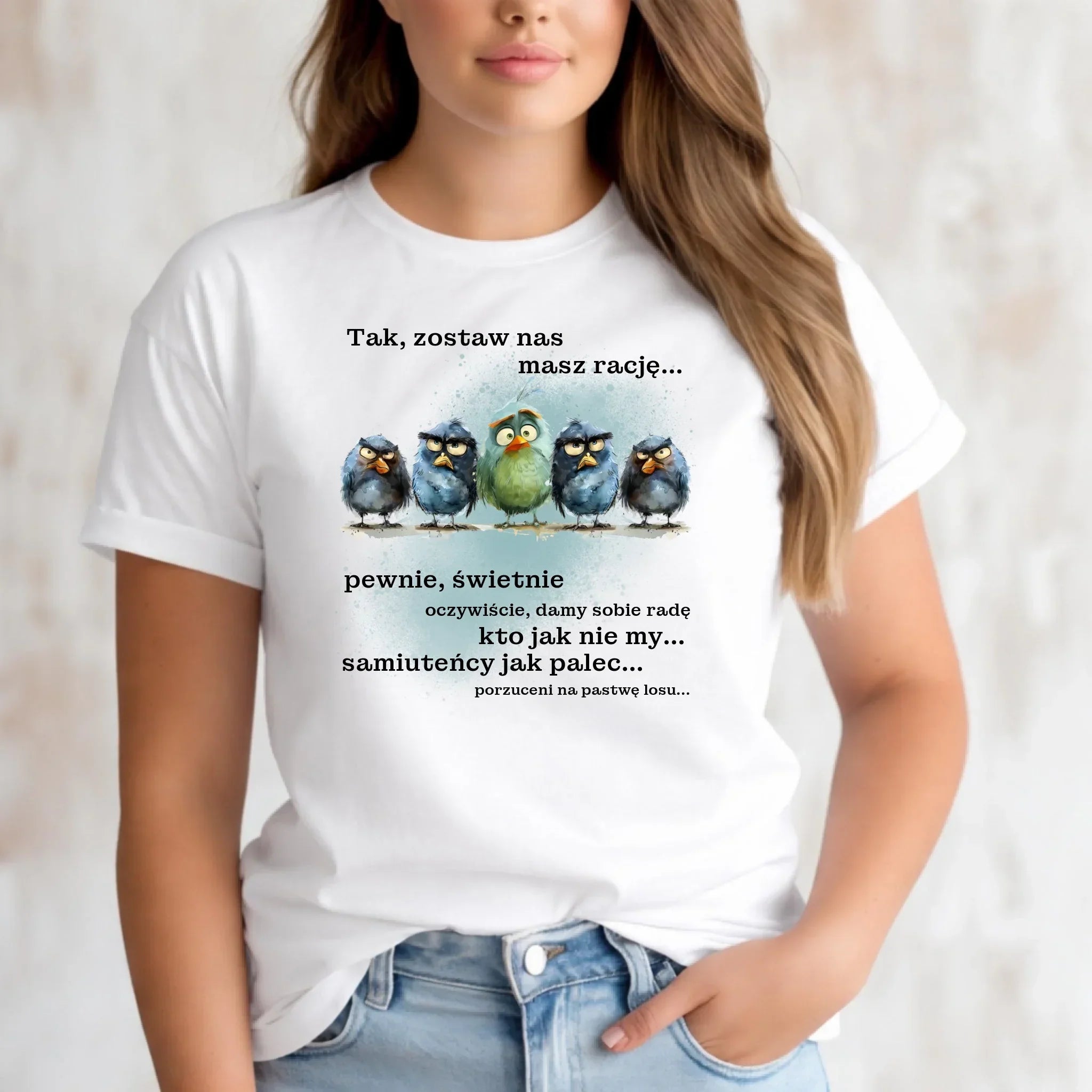 Koszulka damska na odejście z pracy - Tak, zostaw nas OP06 - StoryCups.pl