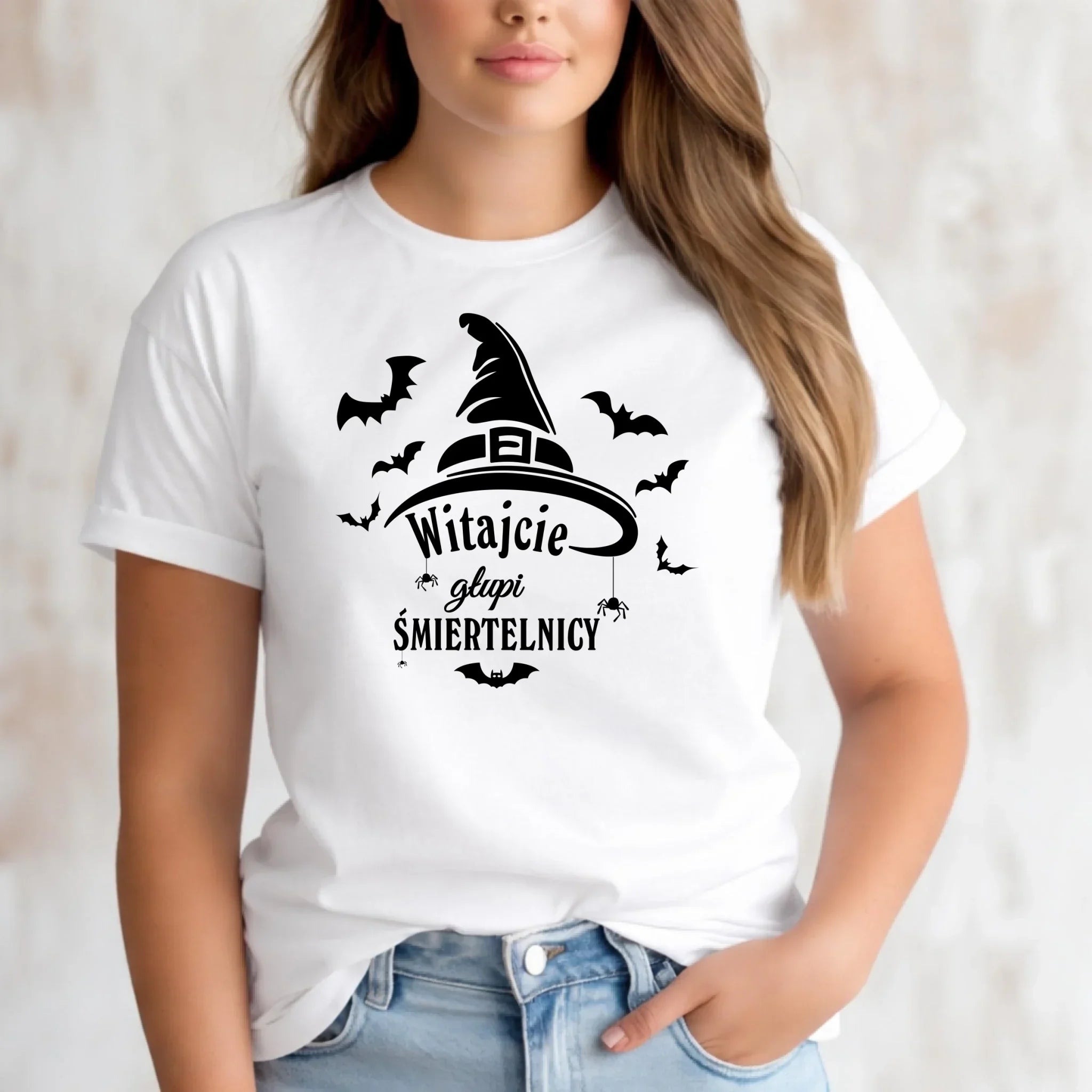 Koszulka damska na Halloween - Witajcie głupi śmiertelnicy HL23 - StoryCups.pl