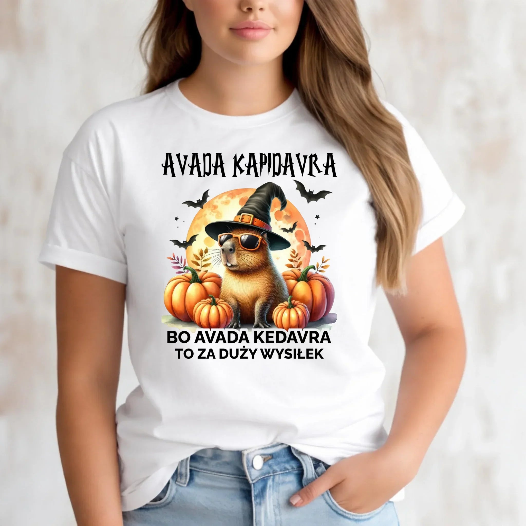 Koszulka damska halloweenowa - Kapibara - Avada Kapidavra HL21 - StoryCups.pl