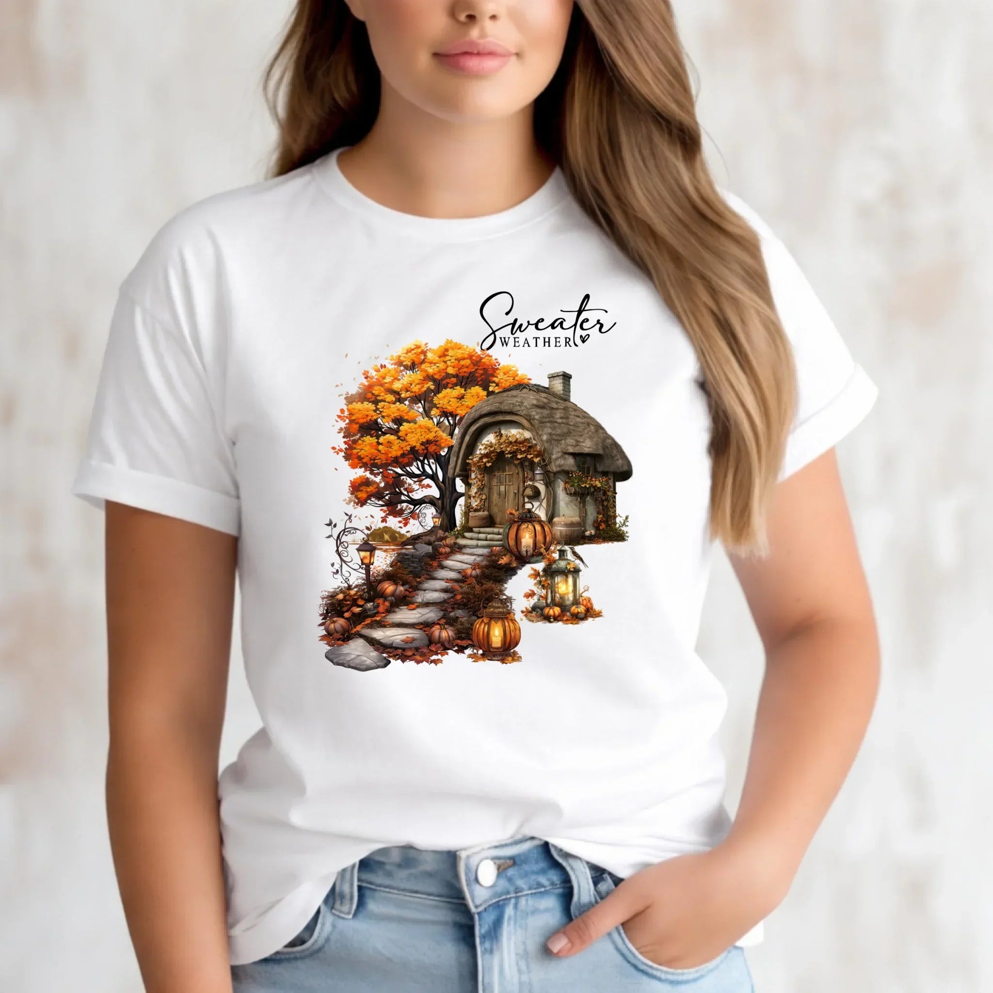 Koszulka damska jesieniara - Sweater weather JS15 - StoryCups.pl
