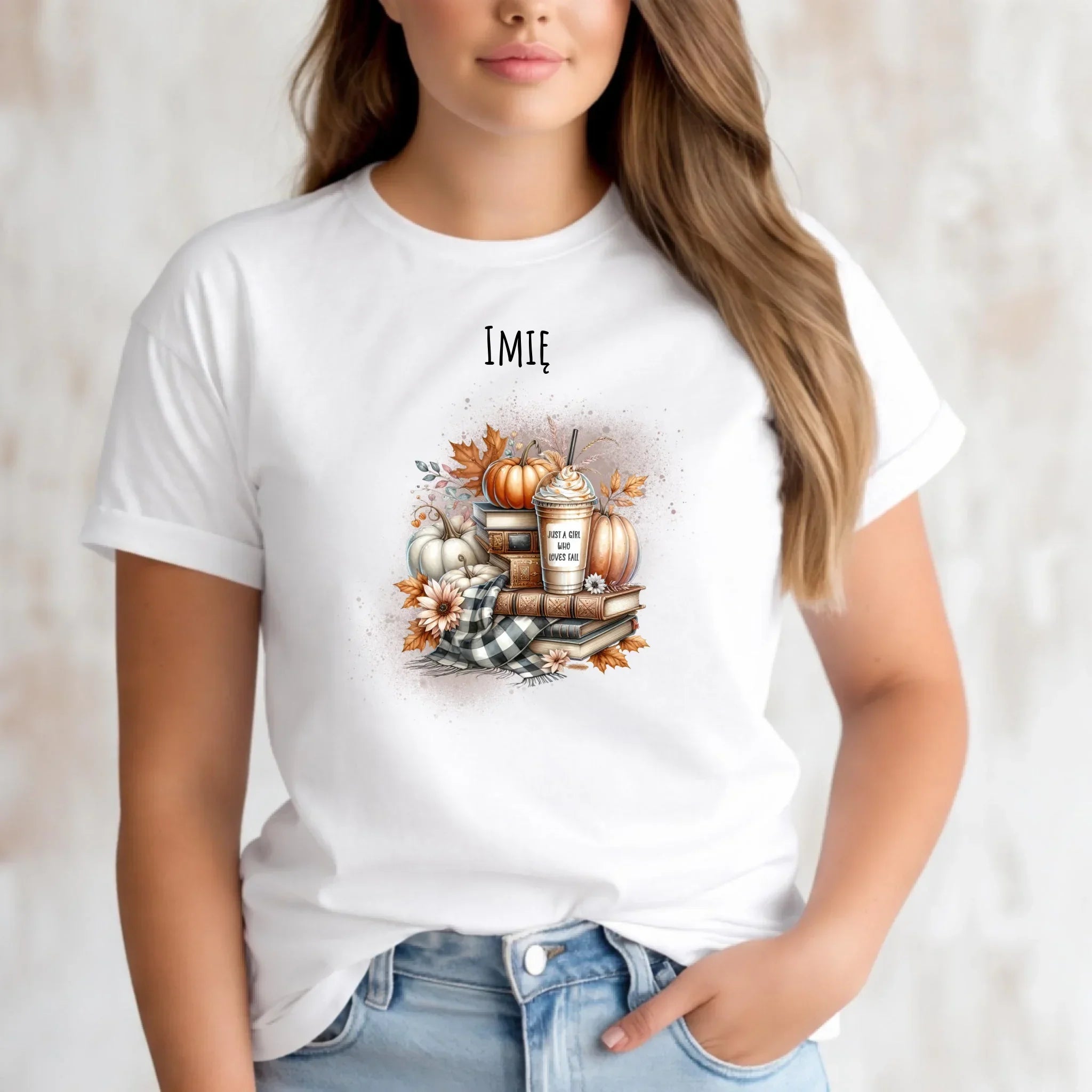Koszulka damska jesienna - Książkara - personalizowana JS14 - StoryCups.pl