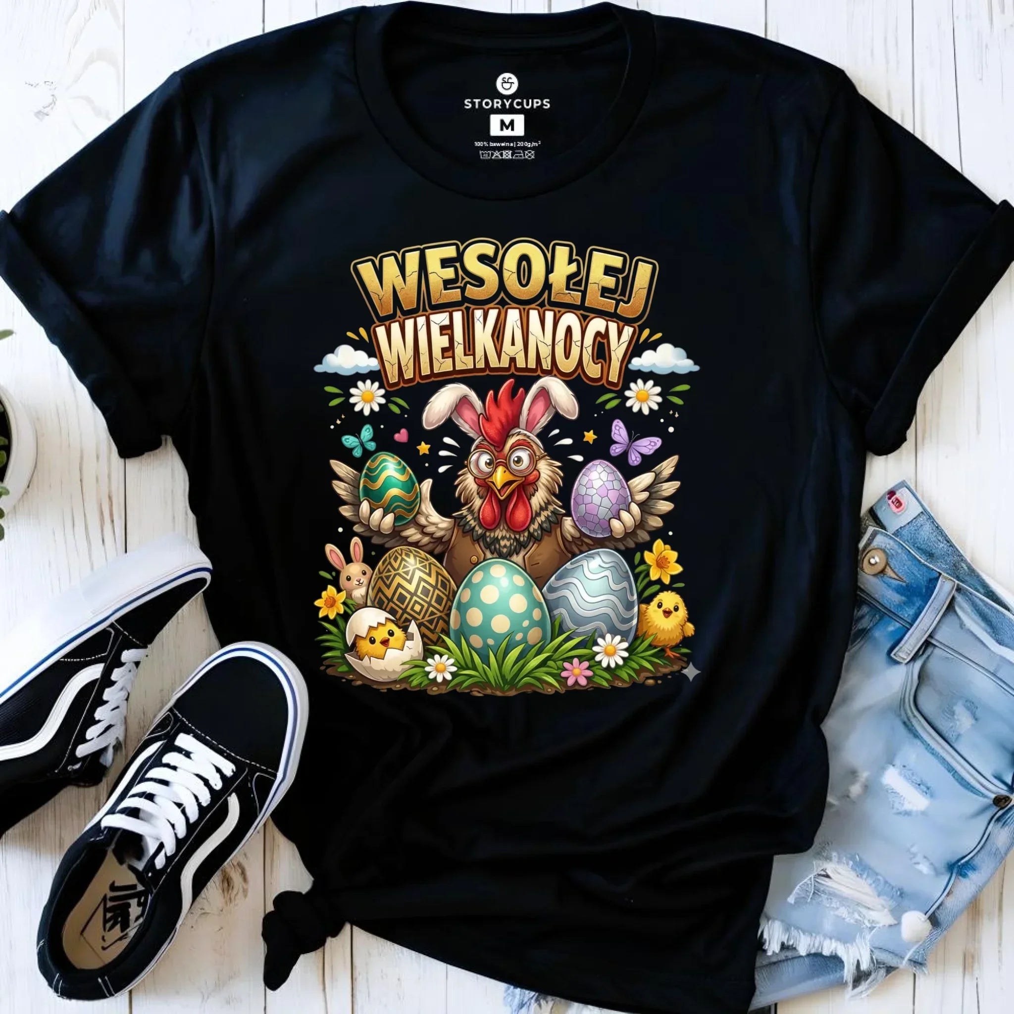 Koszulka damska wielkanocna - Wesołej Wielkanocy WN20 - StoryCups.pl