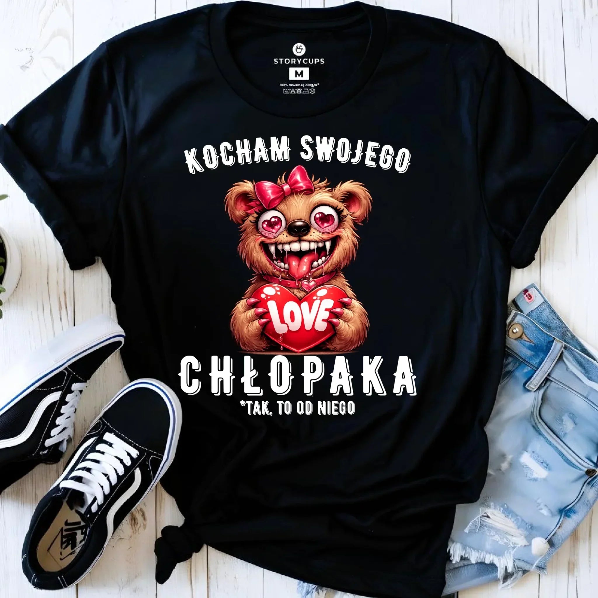 Koszulka damska dla dziewczyny - Kocham swojego chłopaka W89 - StoryCups.pl