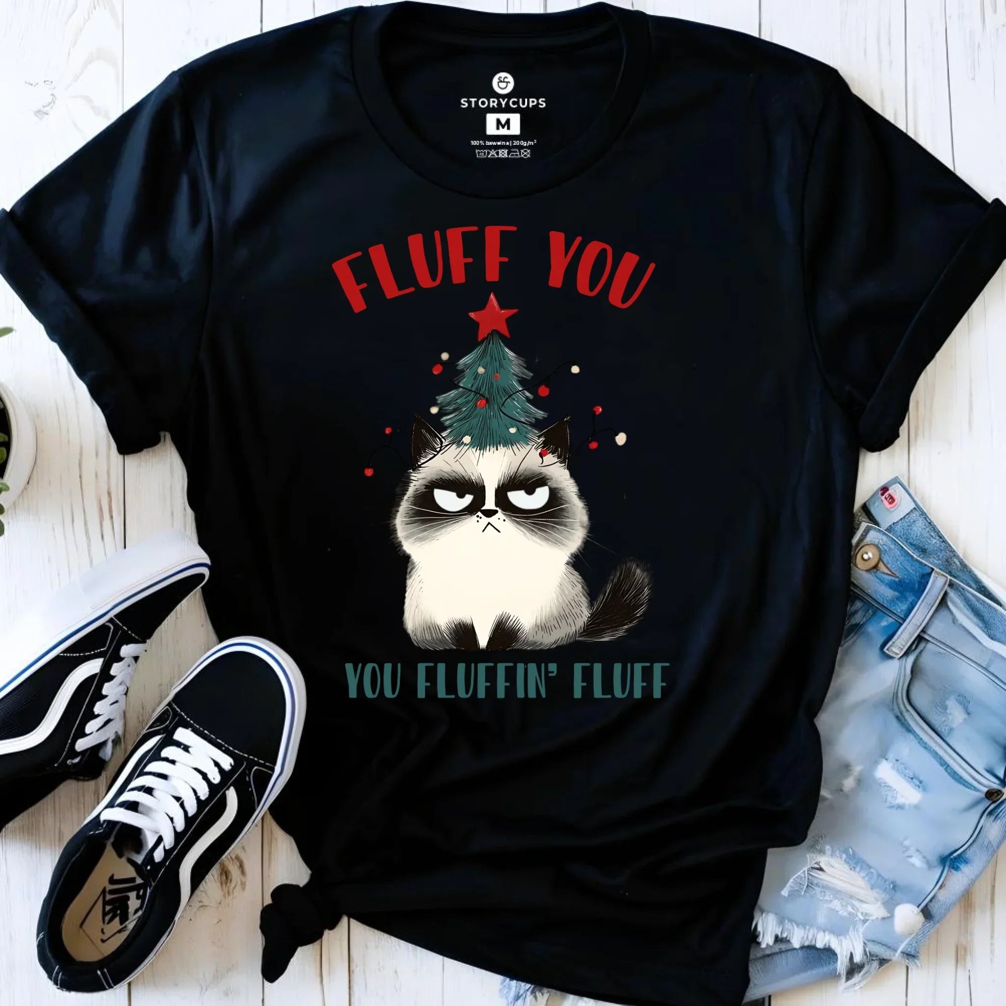 Koszulka damska świąteczna - Fluff You BN10 - StoryCups.pl
