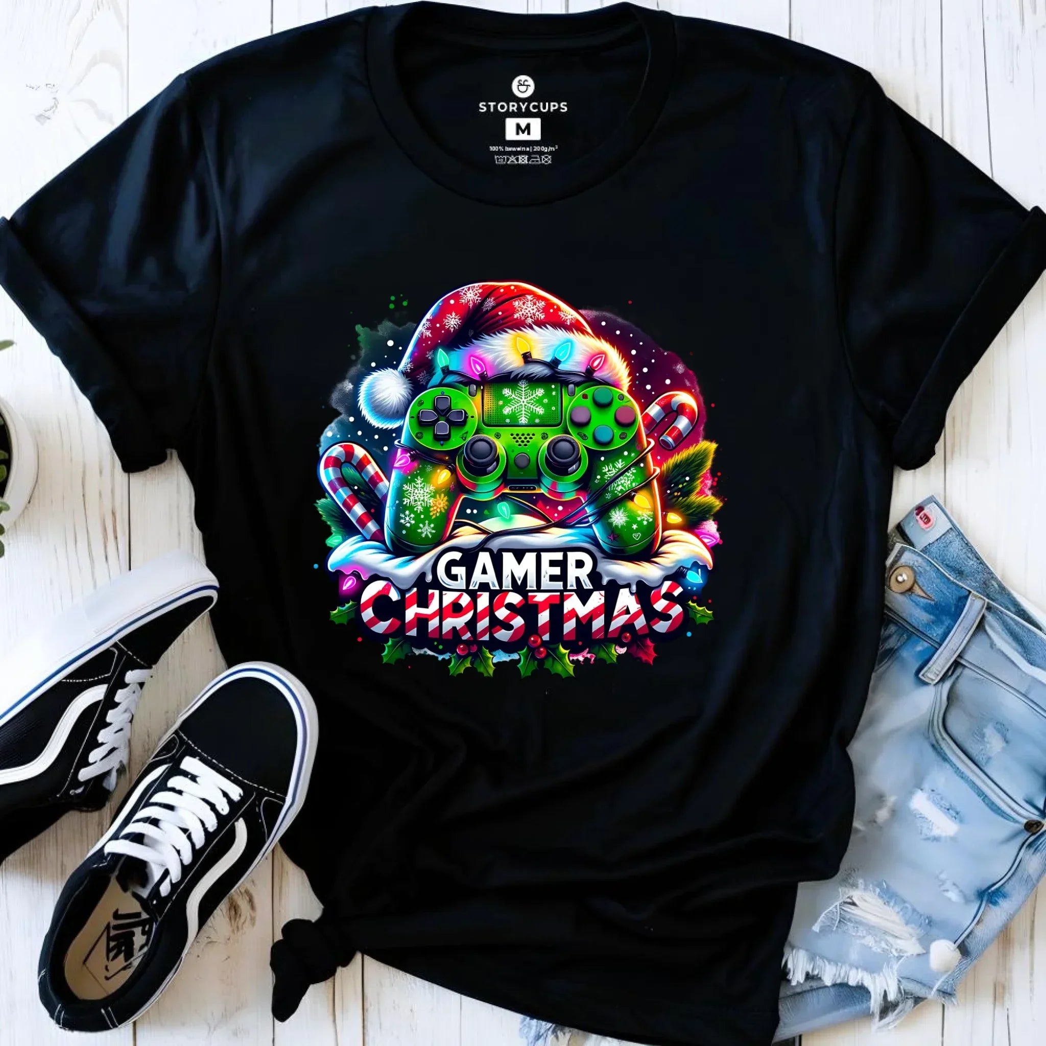 Koszulka damska świąteczna - prezent dla gracza - Christmas gamer BN22 - StoryCups.pl