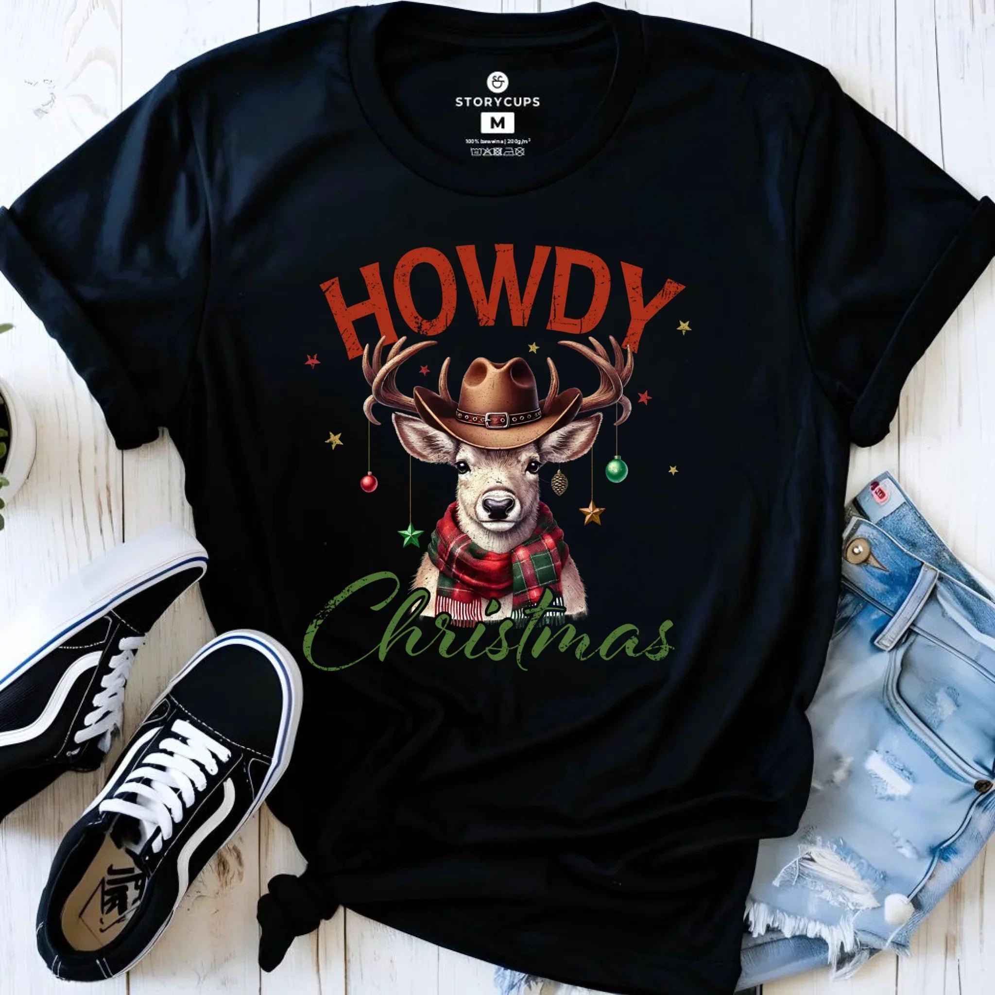 Koszulka damska świąteczna - Howdy Christmas BN54 - StoryCups.pl