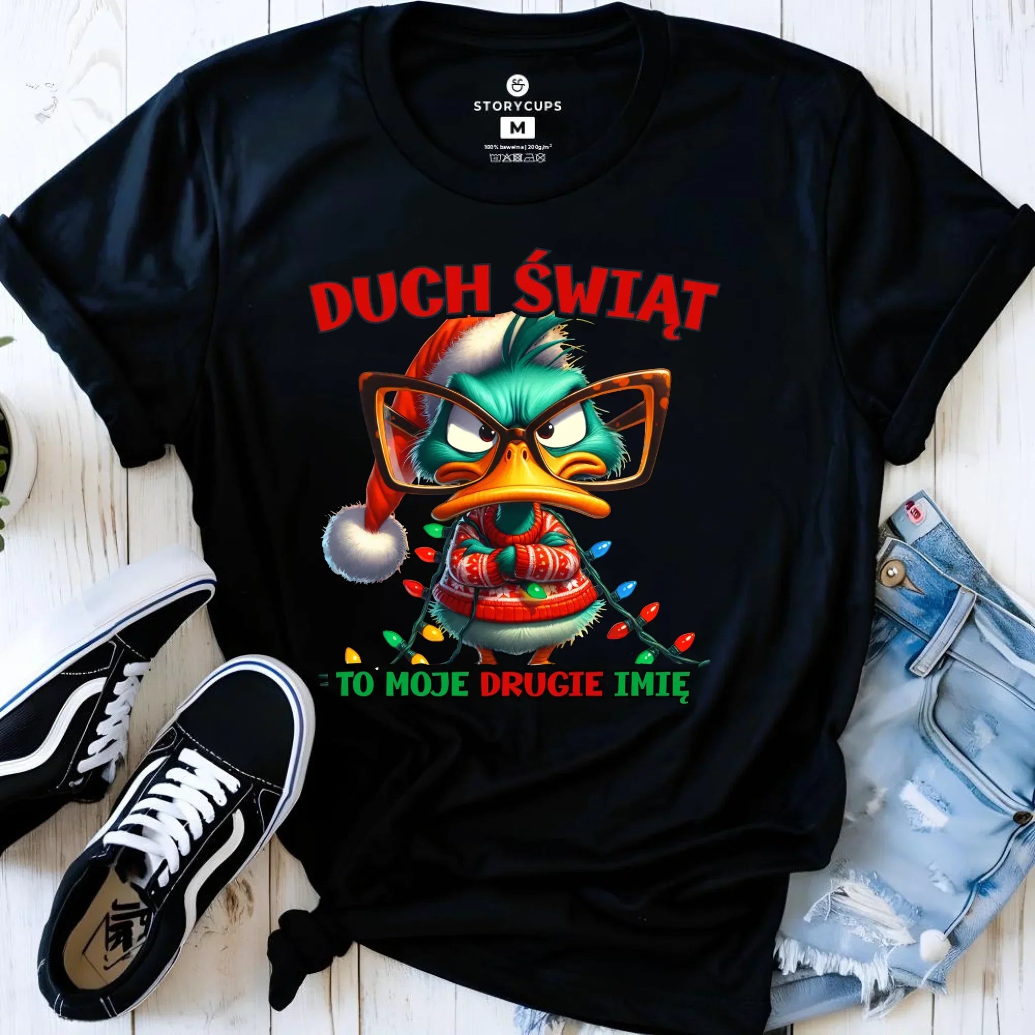 Koszulka damska świąteczna - Duch Świąt to moje drugie imię BN76 - StoryCups.pl