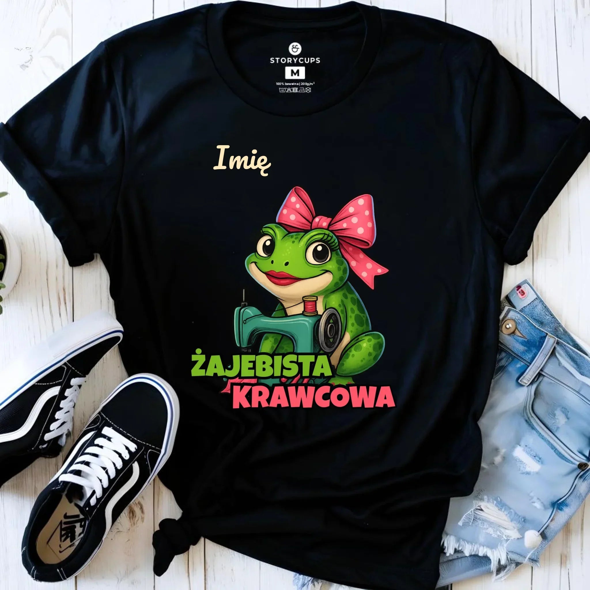 Koszulka damska szyciowa dla krawcowej - Żajebista Krawcowa - personalizowana HS32 - StoryCups.pl
