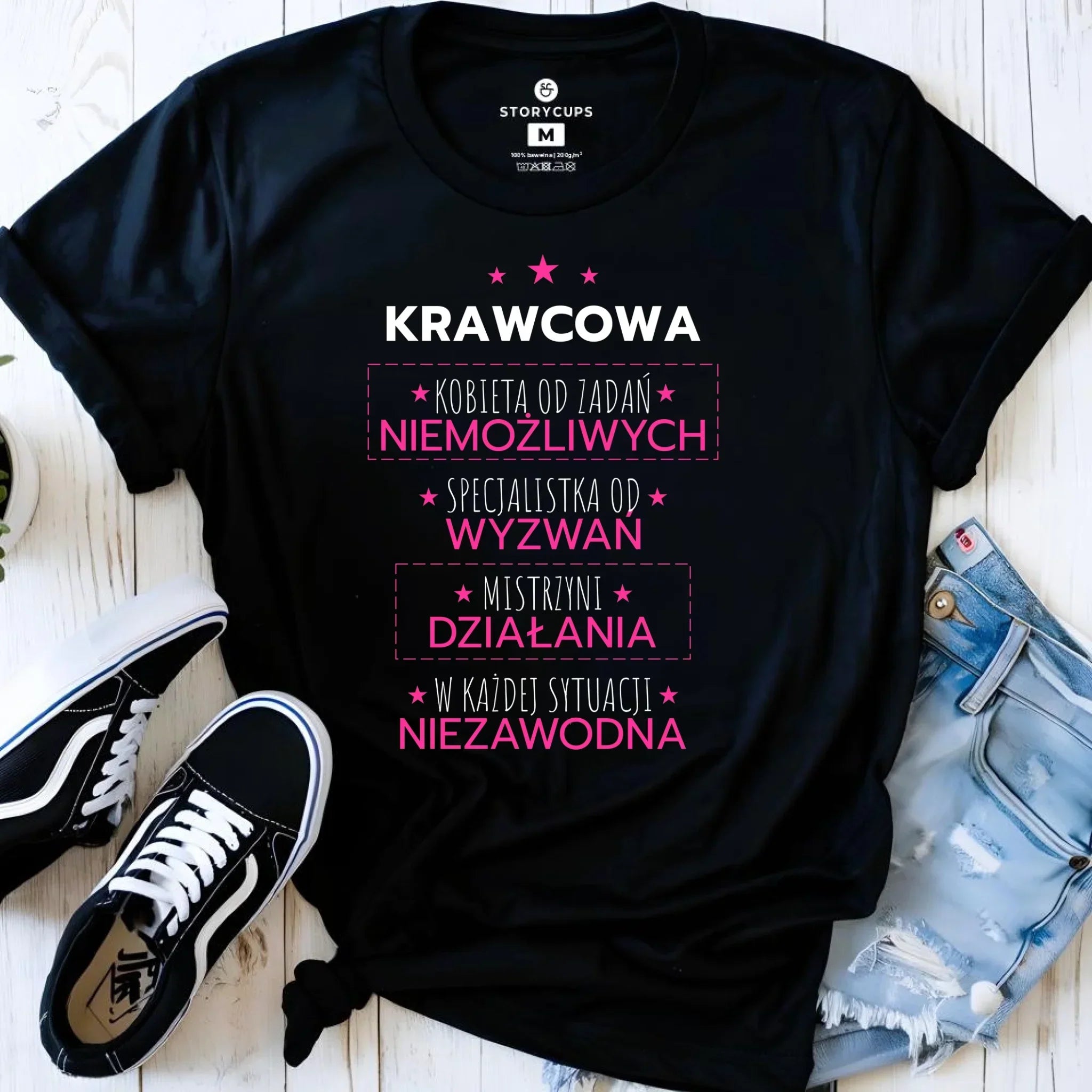 Koszulka damska szyciowa dla krawcowej - Kobieta od zadań niemożliwych HS29 - StoryCups.pl