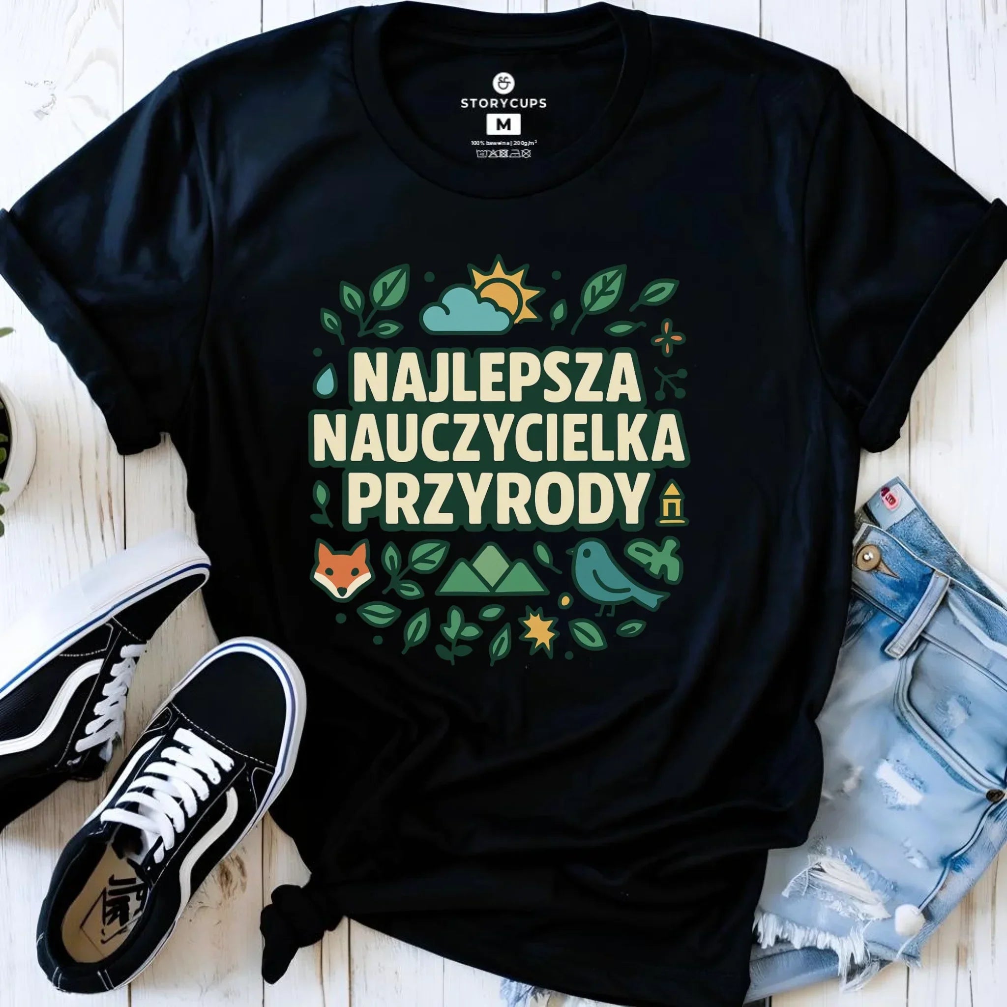 Koszulka damska dla nauczycielki - Najlepsza nauczycielka przyrody N64 - StoryCups.pl