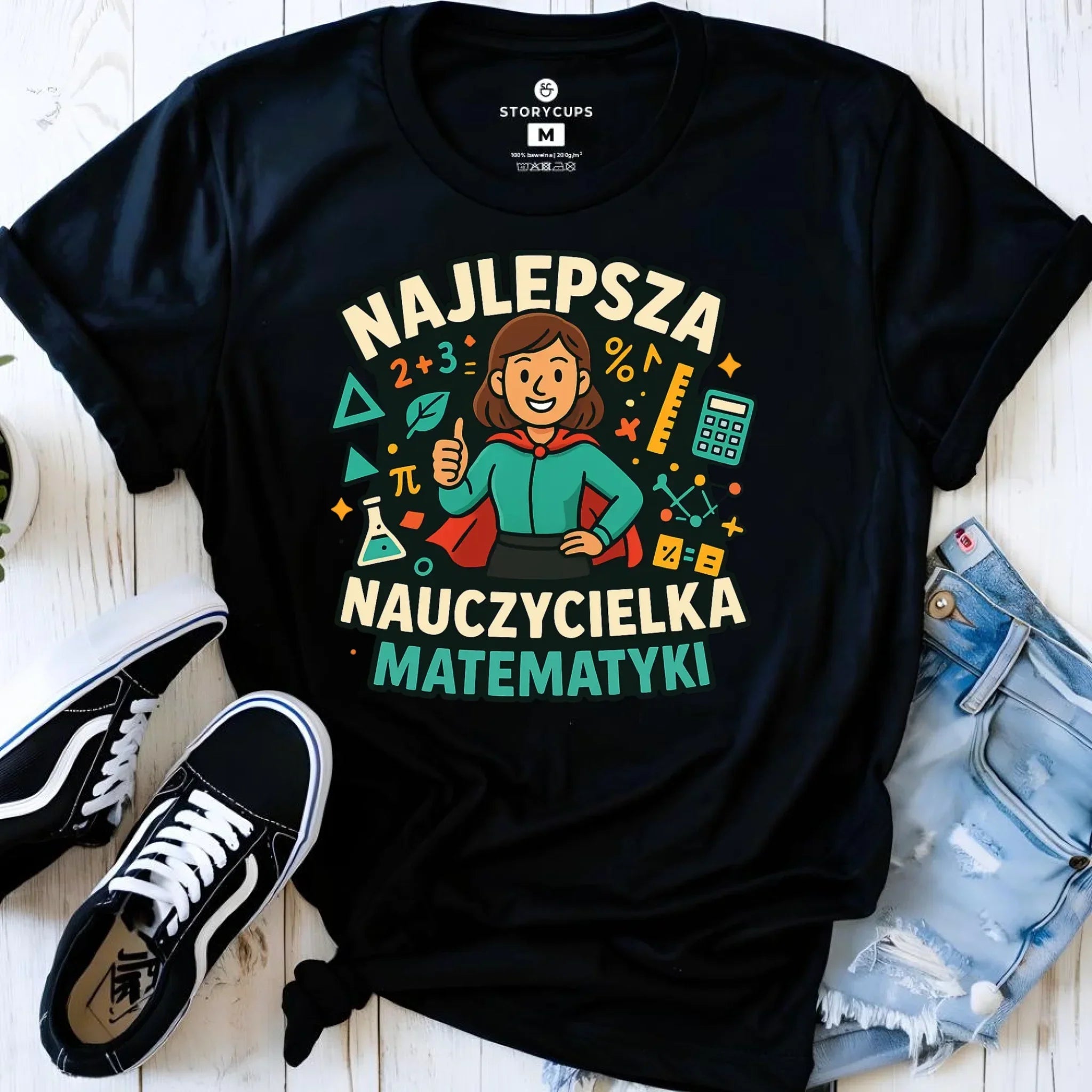 Koszulka damska dla nauczycielki - Najlepsza nauczycielka matematyki N46 - StoryCups.pl
