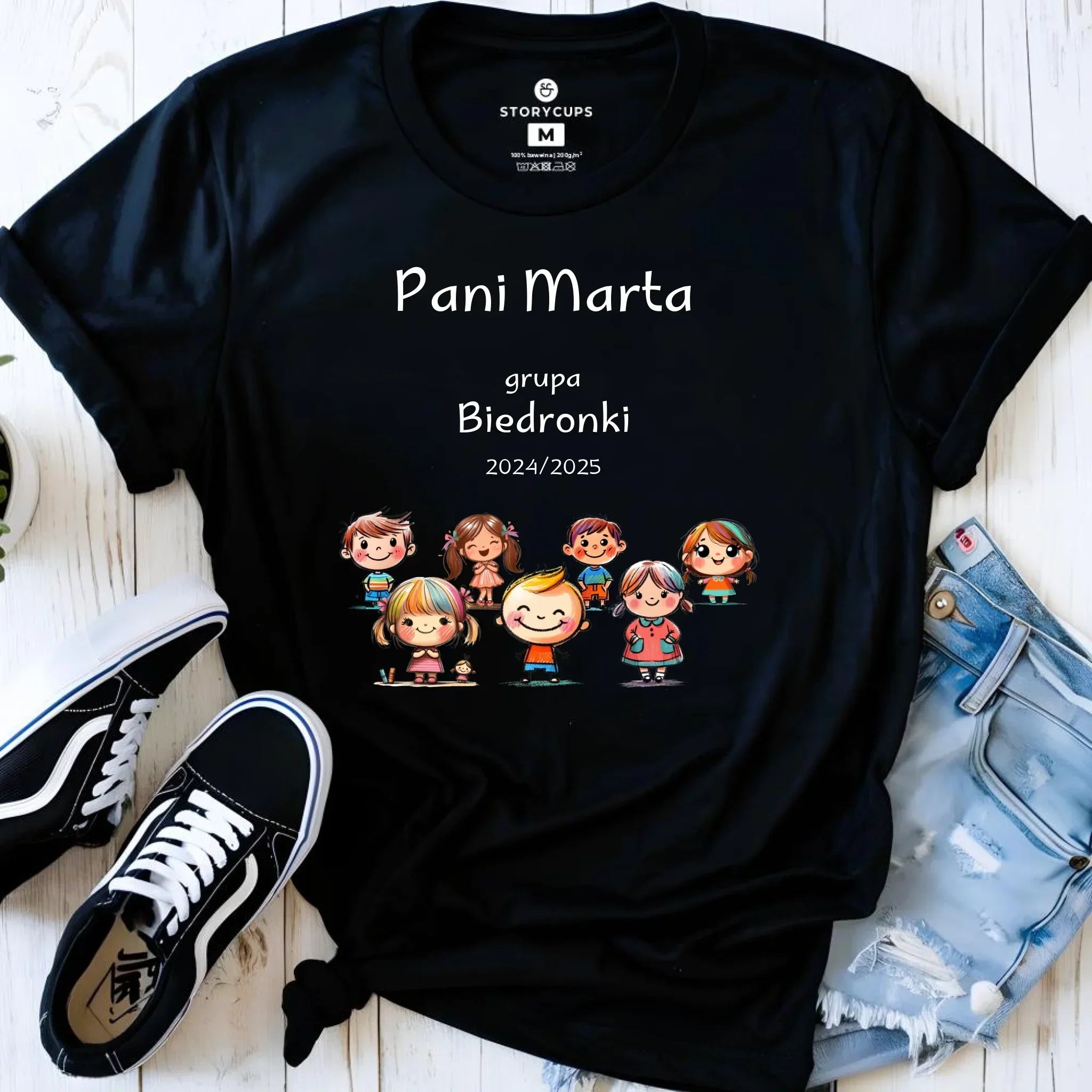 Koszulka damska dla nauczycielki - przedszkolanki - Grupa przedszkolaków - personalizowana N03 - StoryCups.pl