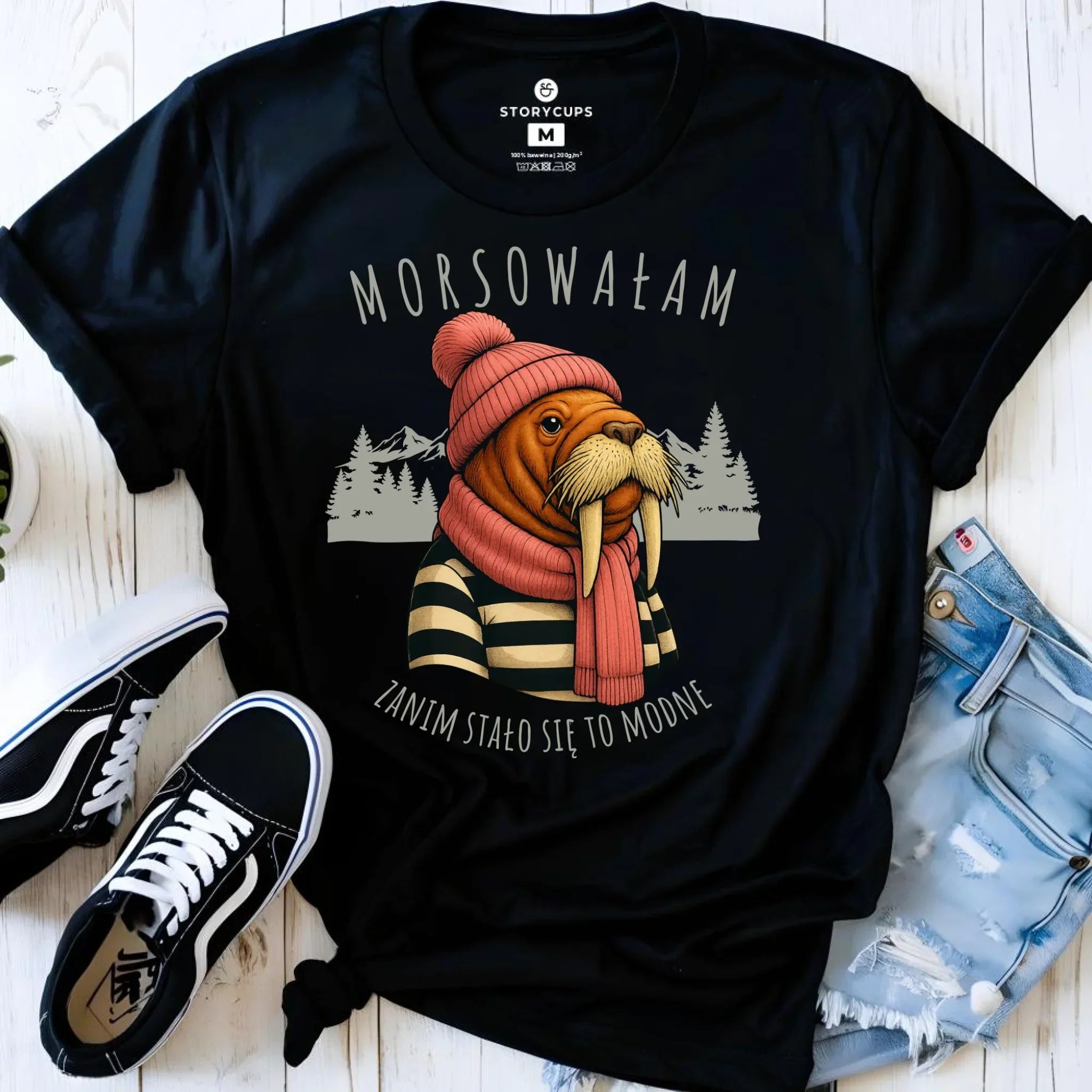 Koszulka damska - prezent dla morsa - Morsowałam zanim stało się to modne - Mors HM21 - StoryCups.pl