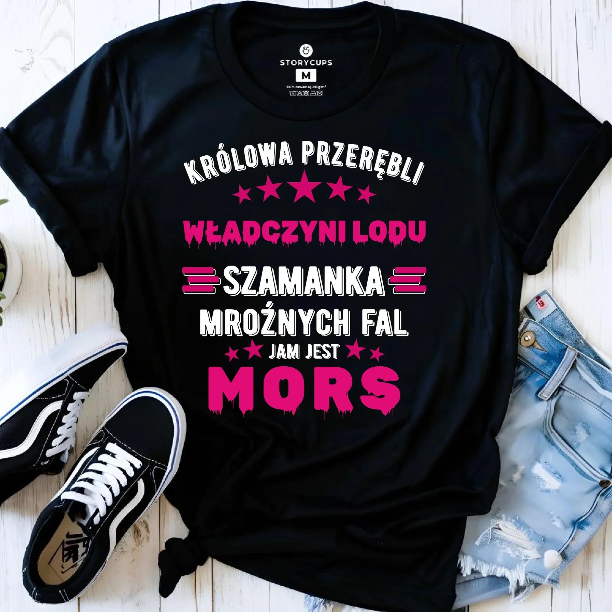 Koszulka damska - prezent dla morsa - Królowa przerębli Jam jest mors HM17 - StoryCups.pl