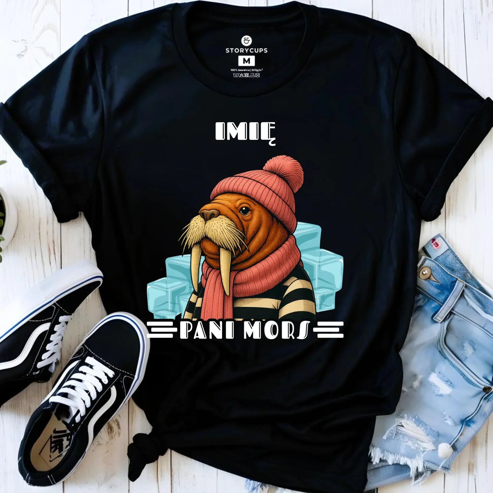 Koszulka damska - prezent dla morsa - Pani Mors - personalizowana HM16 - StoryCups.pl