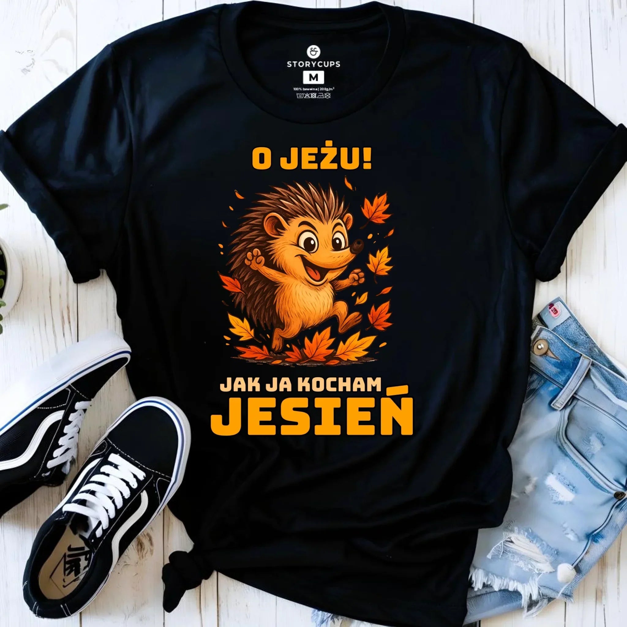 Koszulka damska jesienna - O JEŻU! Jak ja kocham jesień JS31 - StoryCups.pl