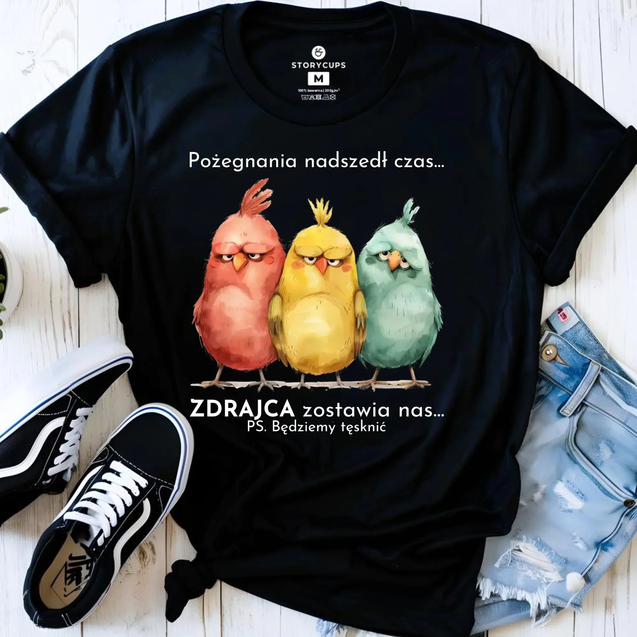 Koszulka damska na odejście z pracy - Pożegnania nadszedł czas OP05 - StoryCups.pl