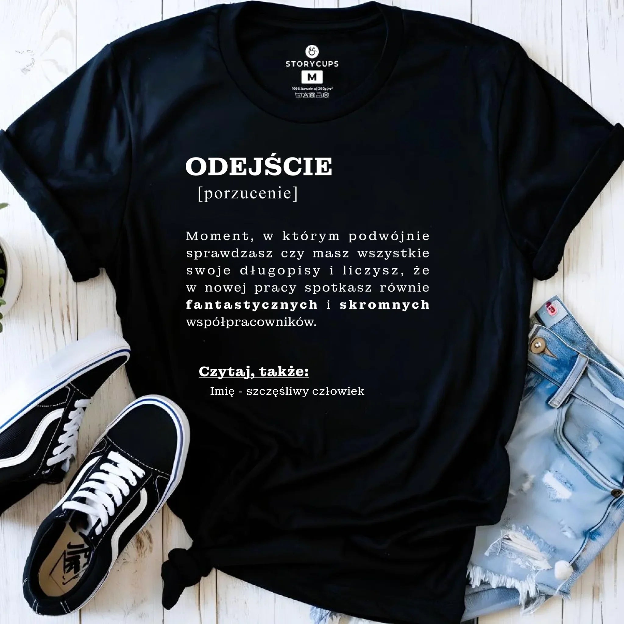 Koszulka damska - Odejście z pracy [porzucenie] - personalizowana OP01 - StoryCups.pl