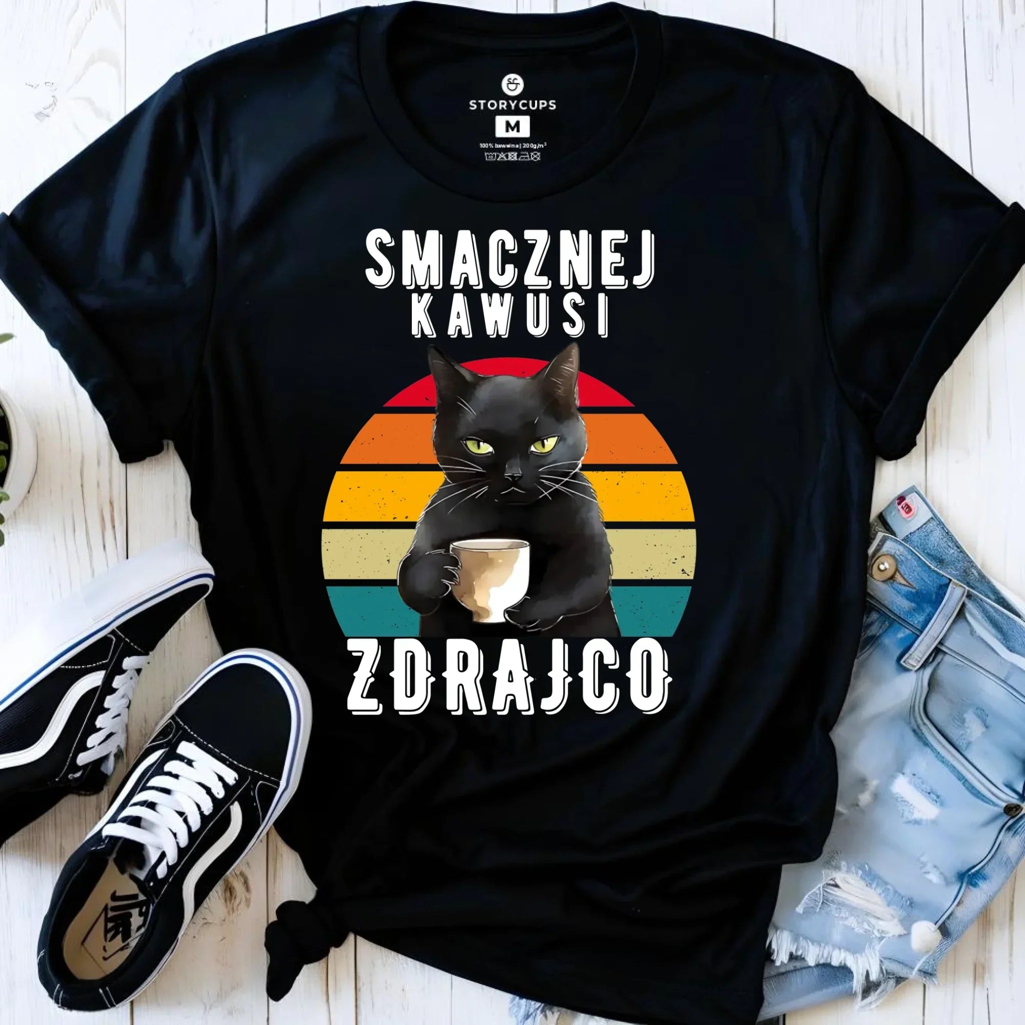 Koszulka damska na odejście z pracy - Smacznej kawusi zdrajco OP03 - StoryCups.pl