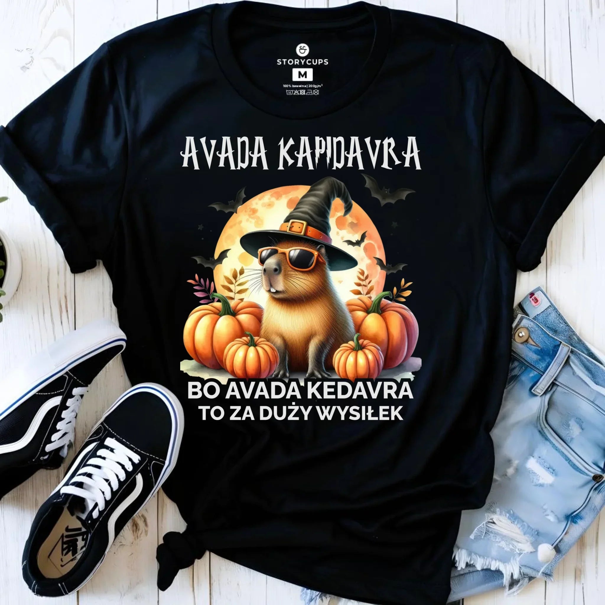 Koszulka damska halloweenowa - Kapibara - Avada Kapidavra HL21 - StoryCups.pl
