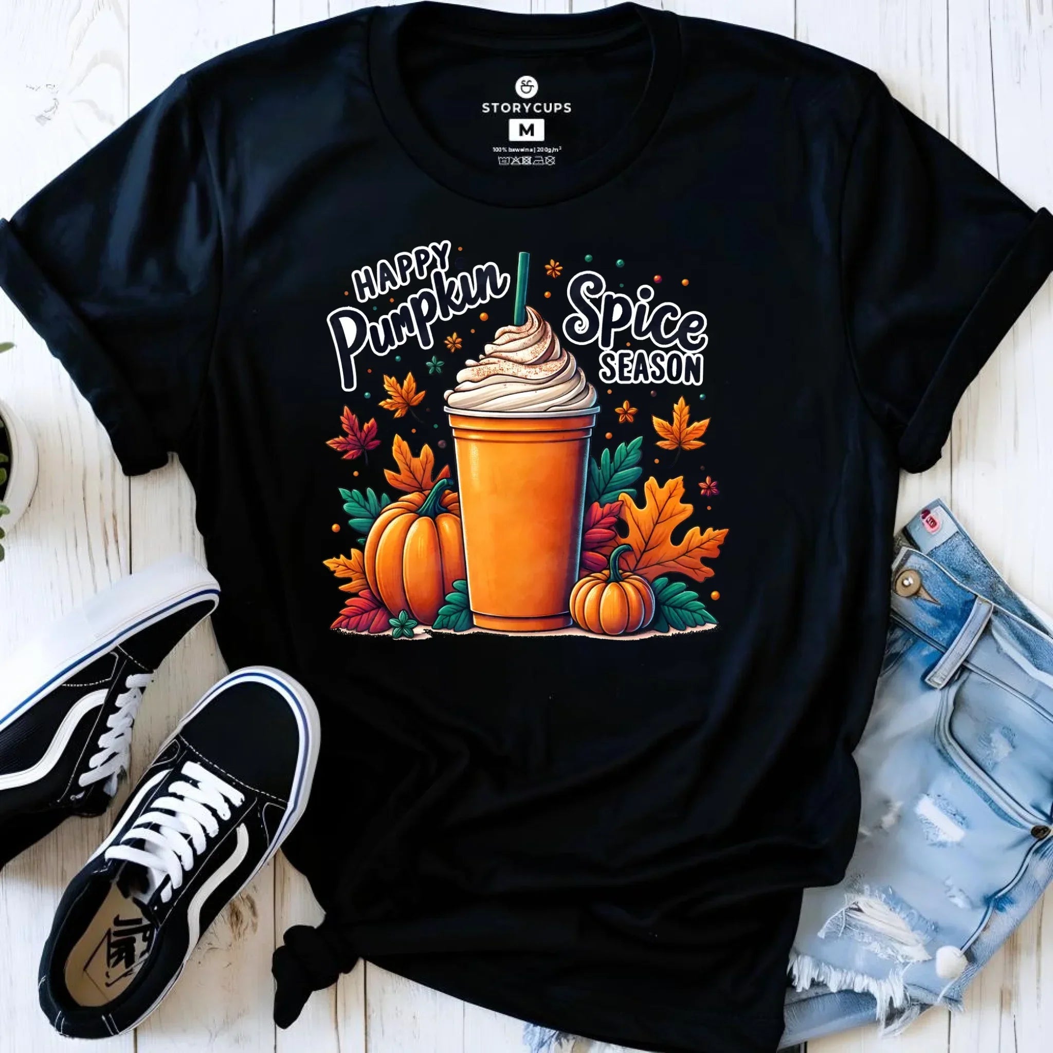 Koszulka damska jesieniara - Pumpkin Spice - kawa dyniowa JS02 - StoryCups.pl