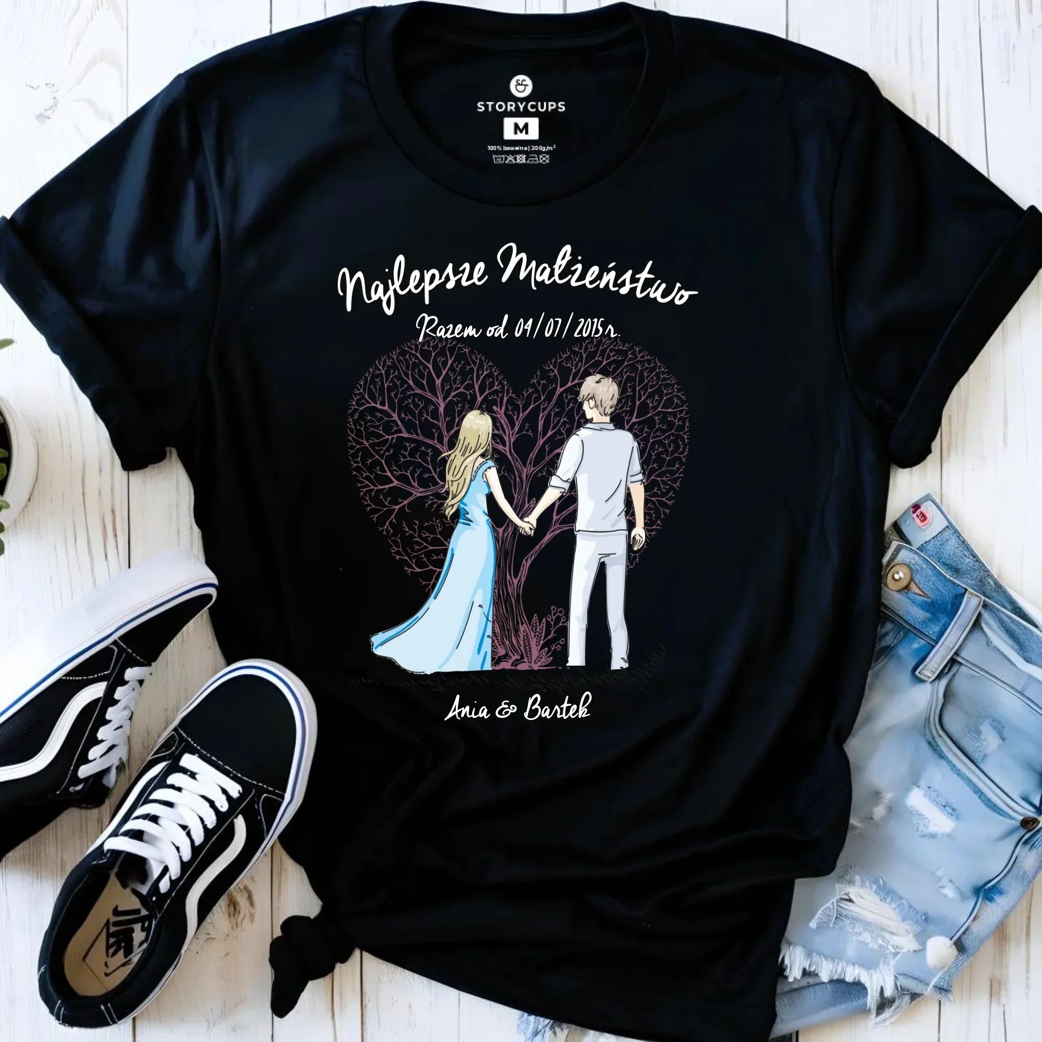 Koszulka damska dla żony - Najlepsze małżeństwo - personalizowana W03 - StoryCups.pl