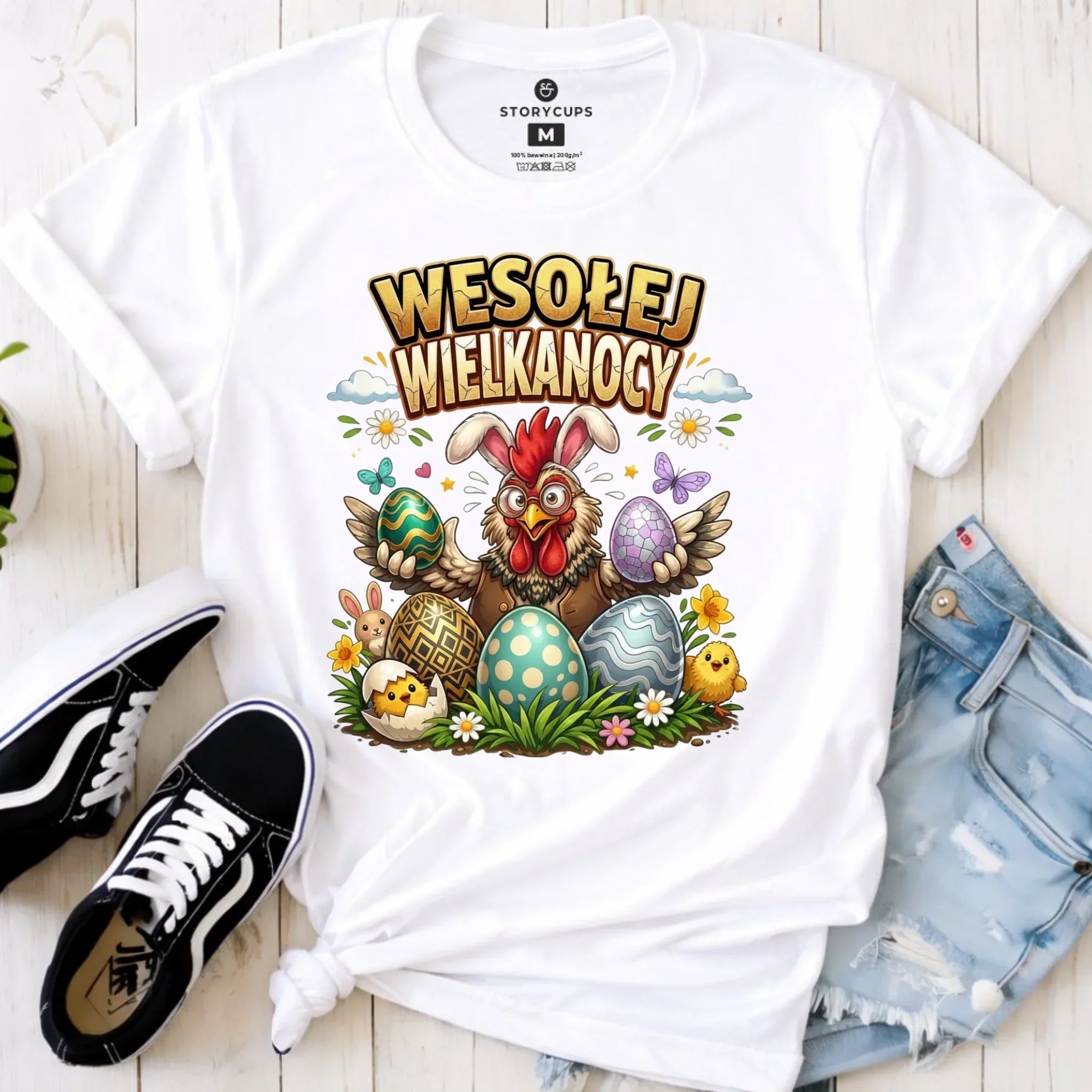 Koszulka damska wielkanocna - Wesołej Wielkanocy WN20 - StoryCups.pl