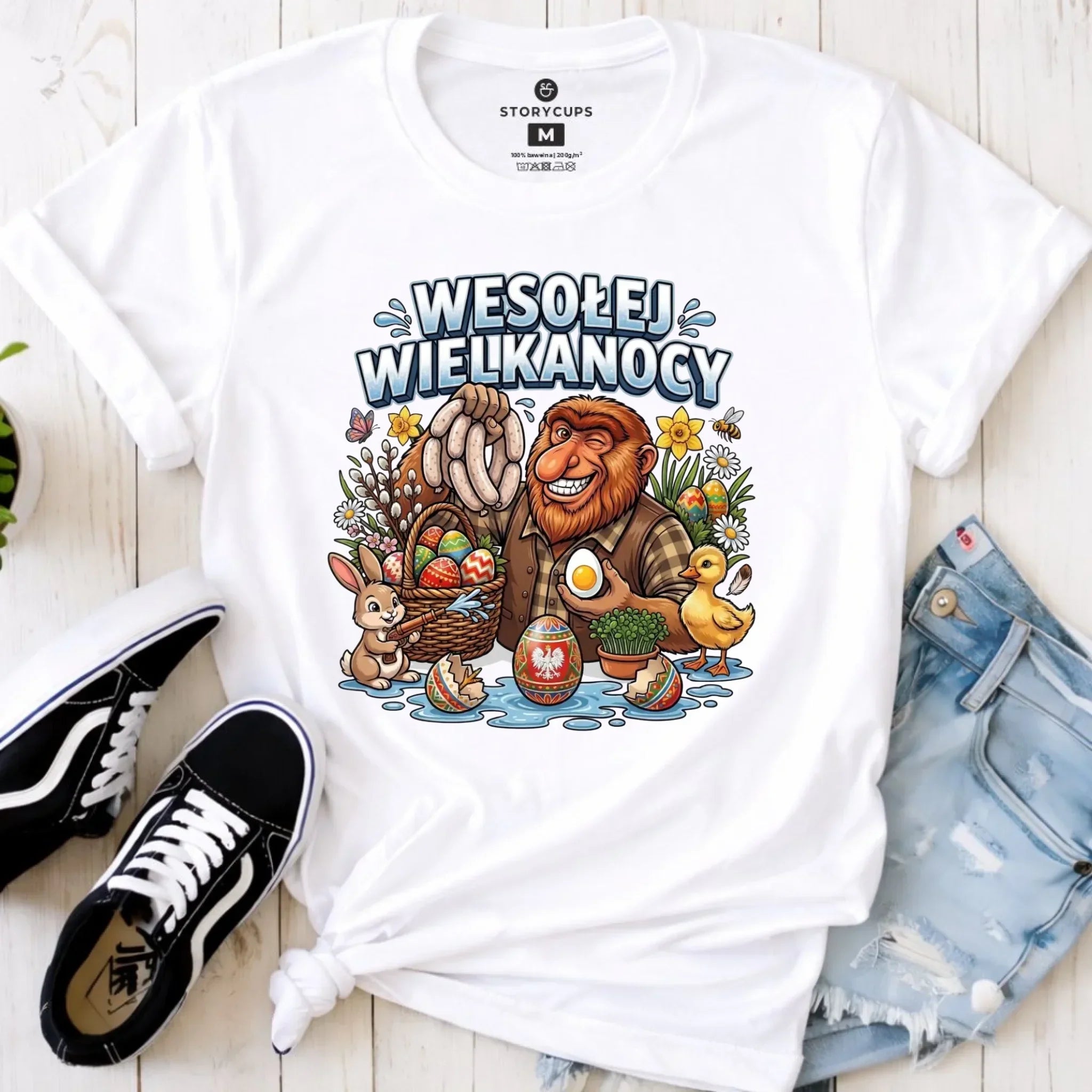 Koszulka damska wielkanocna - Janusz Nosacz - Wesołej Wielkanocy WN21 - StoryCups.pl
