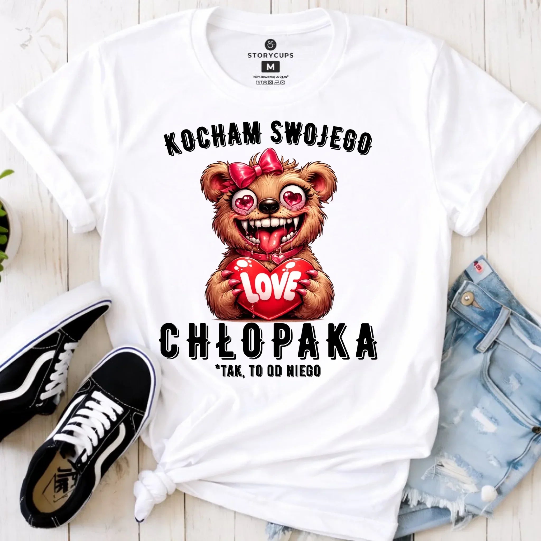 Koszulka damska dla dziewczyny - Kocham swojego chłopaka W89 - StoryCups.pl