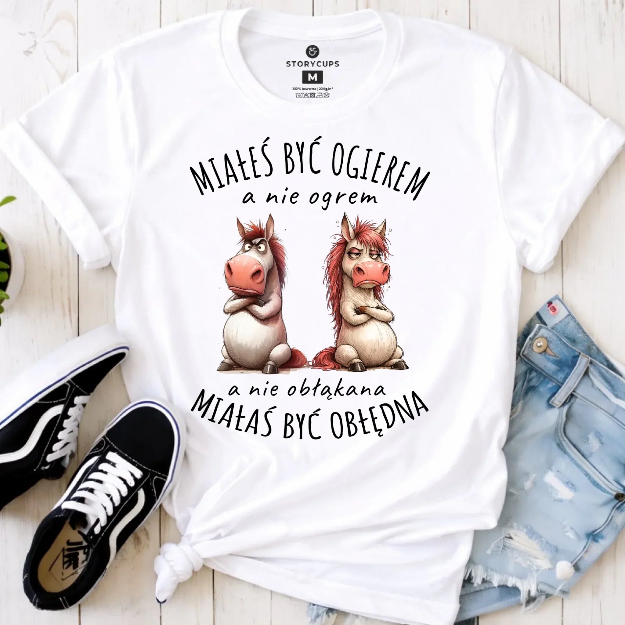 Koszulka damska - Ogier & Obłędna - śmieszna W85 - StoryCups.pl