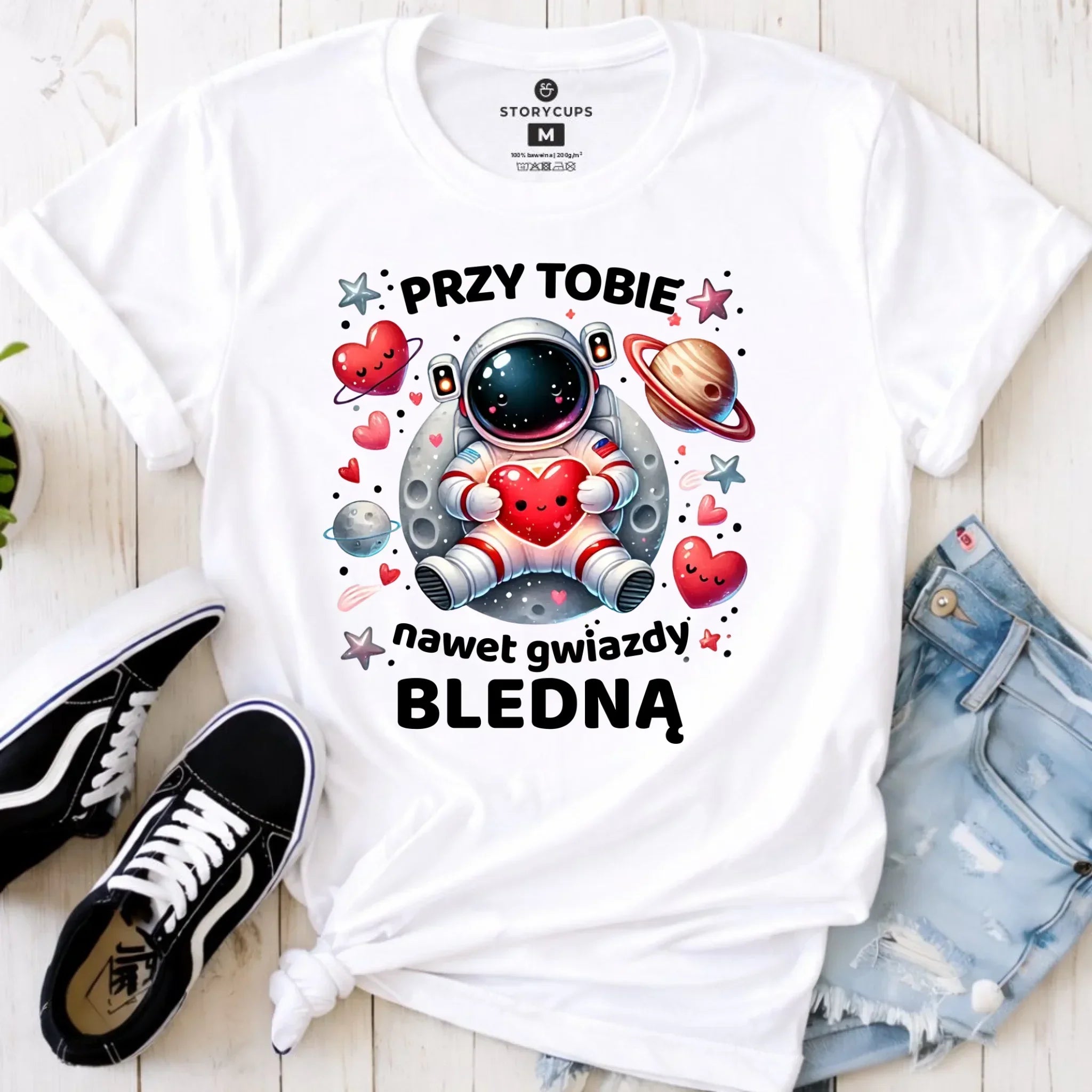 Koszulka damska - Przy Tobie nawet gwiazdy bledną W57 - StoryCups.pl