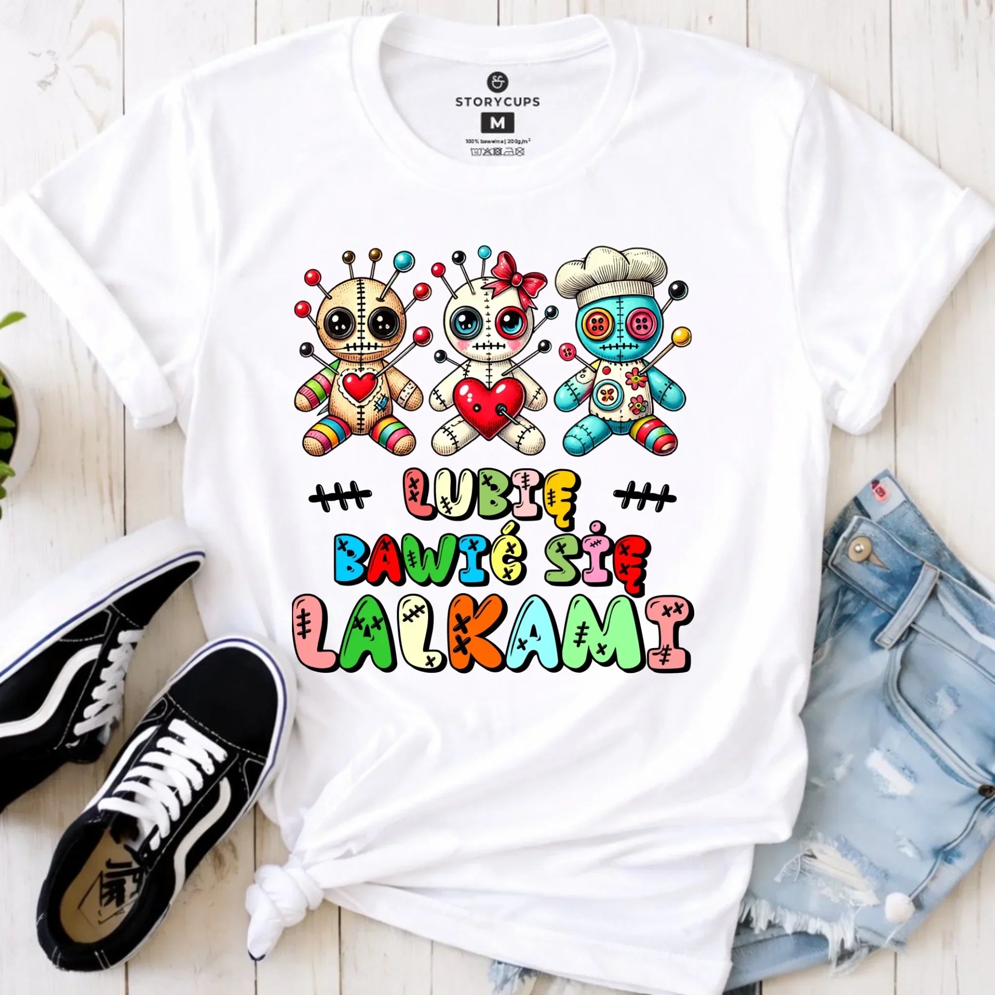 Koszulka damska - Voodoo Lubię bawić się lalkami W52 - StoryCups.pl