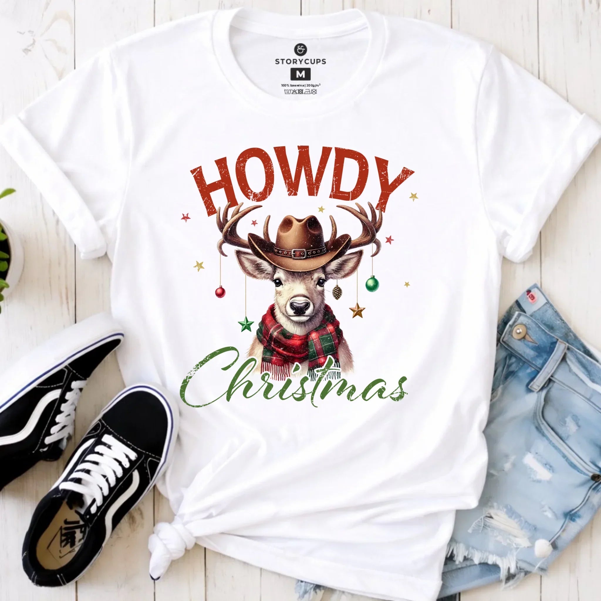 Koszulka damska świąteczna - Howdy Christmas BN54 - StoryCups.pl