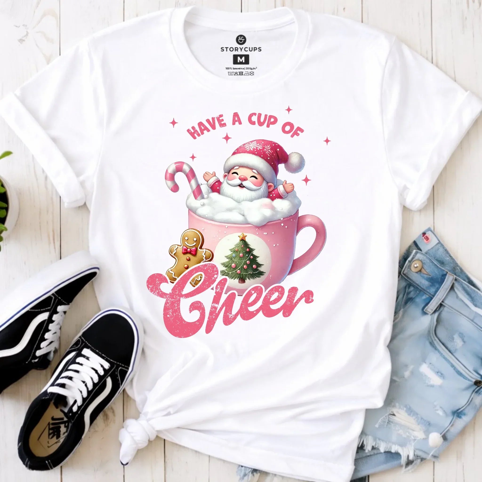 Koszulka damska świąteczna - Have a cup of cheer BN53 - StoryCups.pl