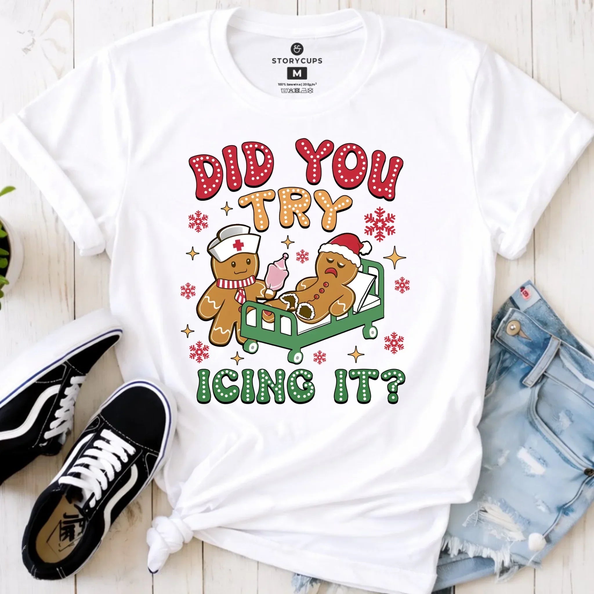 Koszulka damska świąteczna - Did you try icing it? BN78 - StoryCups.pl
