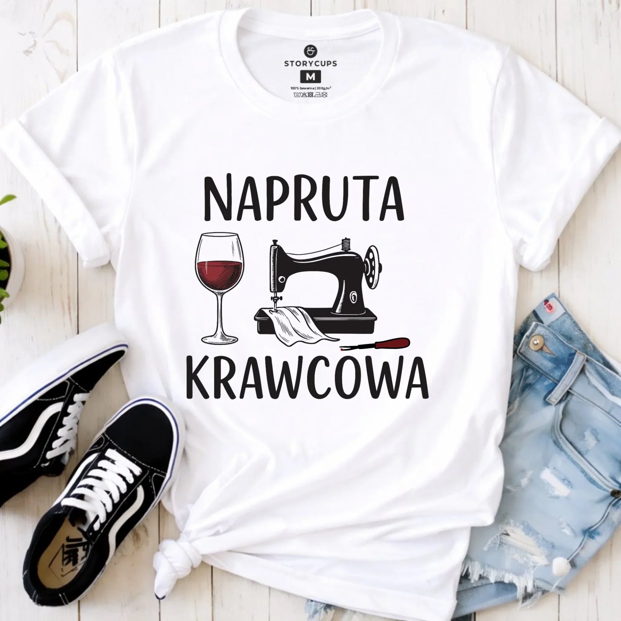 Koszulka damska szyciowa dla krawcowej - Napruta krawcowa HS25 - StoryCups.pl