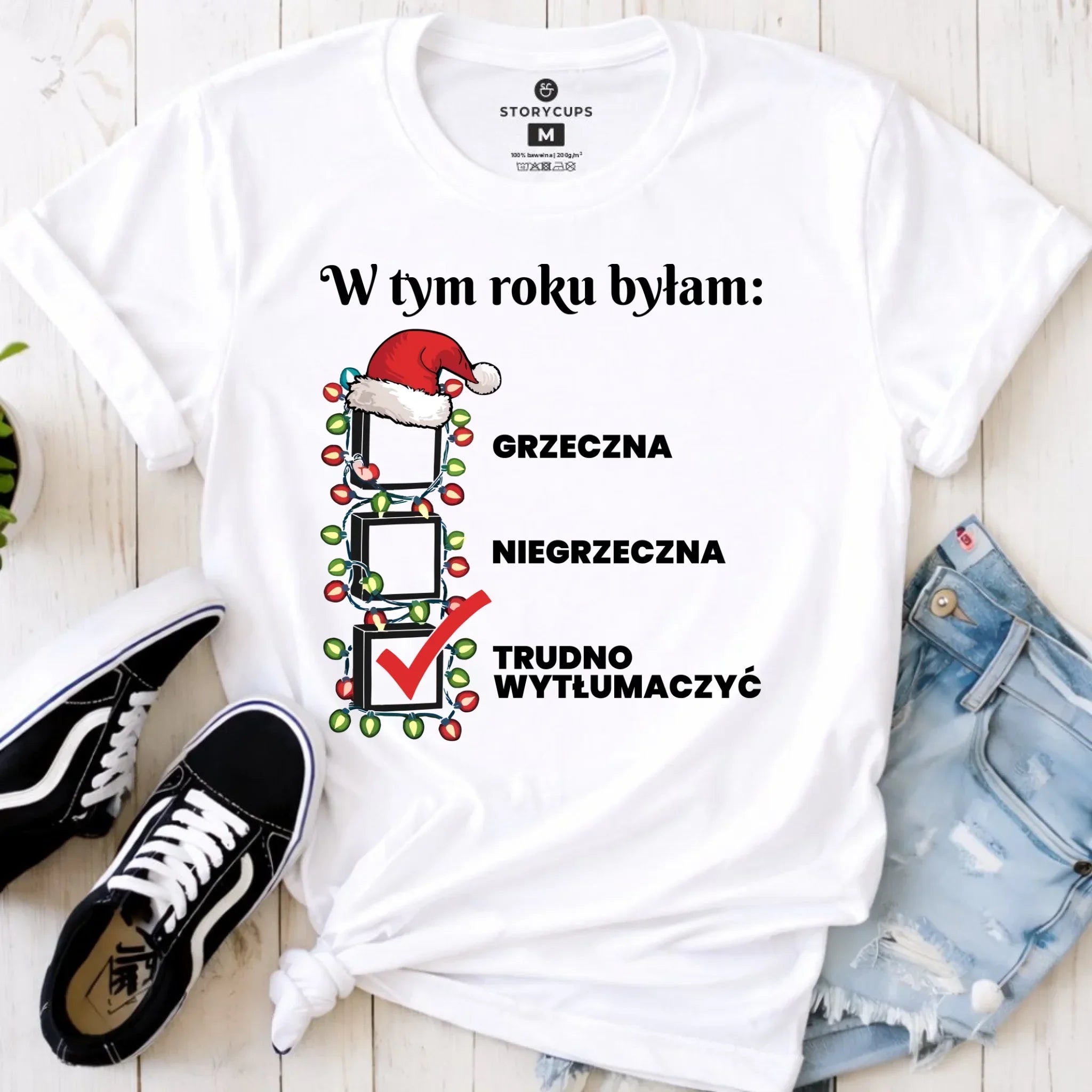 Koszulka damska świąteczna - Trudno wytłumaczyć BN137 - StoryCups.pl