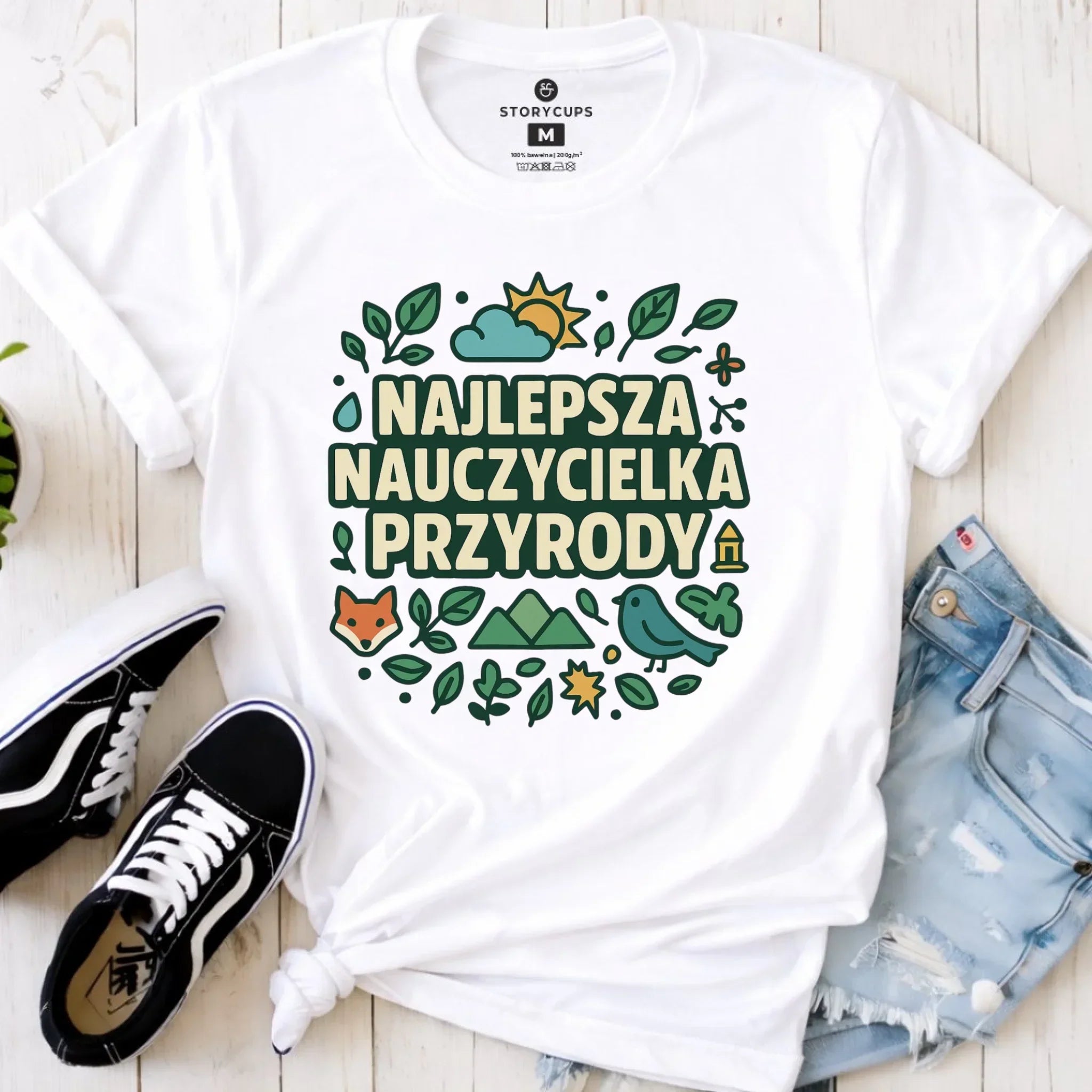 Koszulka damska dla nauczycielki - Najlepsza nauczycielka przyrody N64 - StoryCups.pl