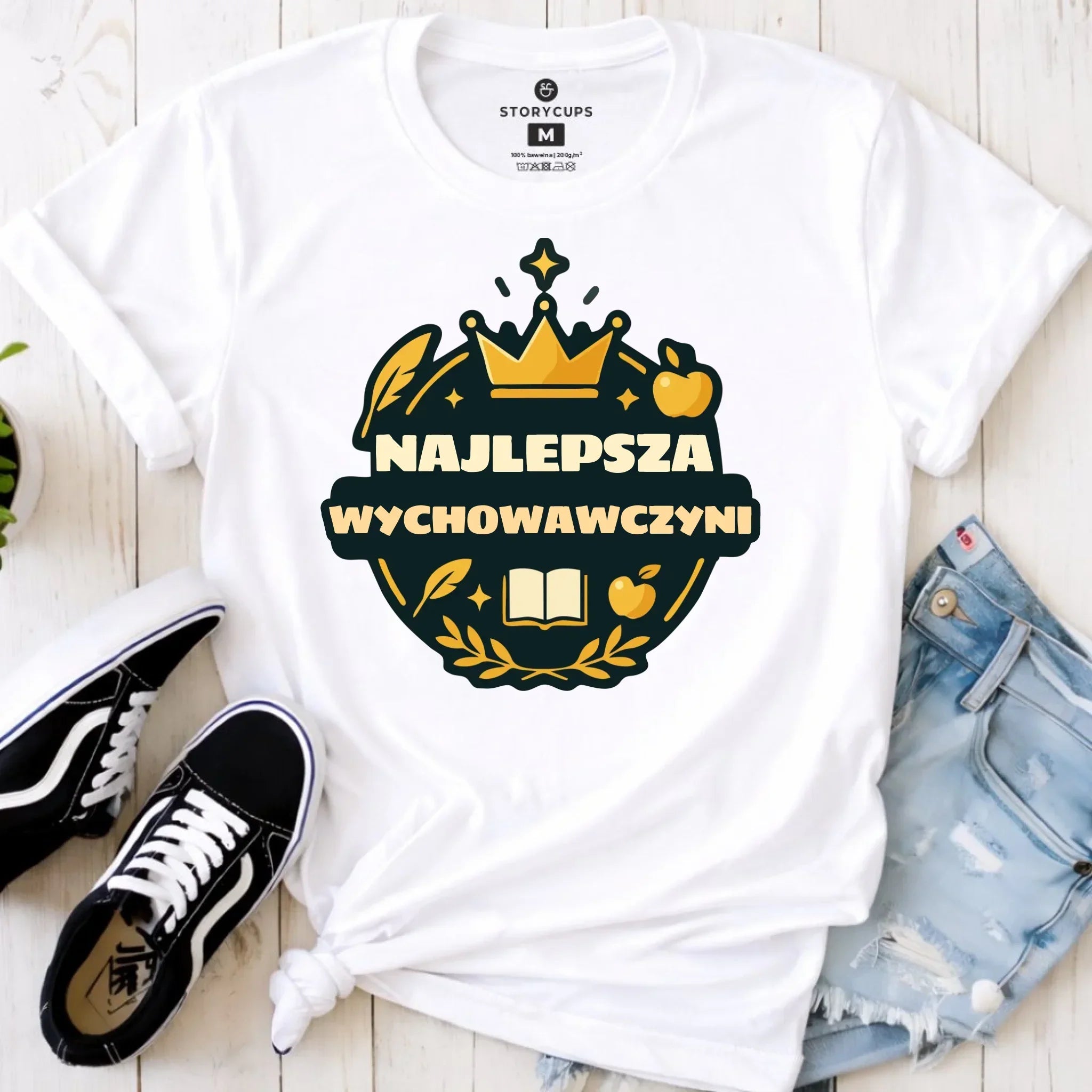 Koszulka damska dla nauczycielki - Najlepsza wychowawczyni N43 - StoryCups.pl