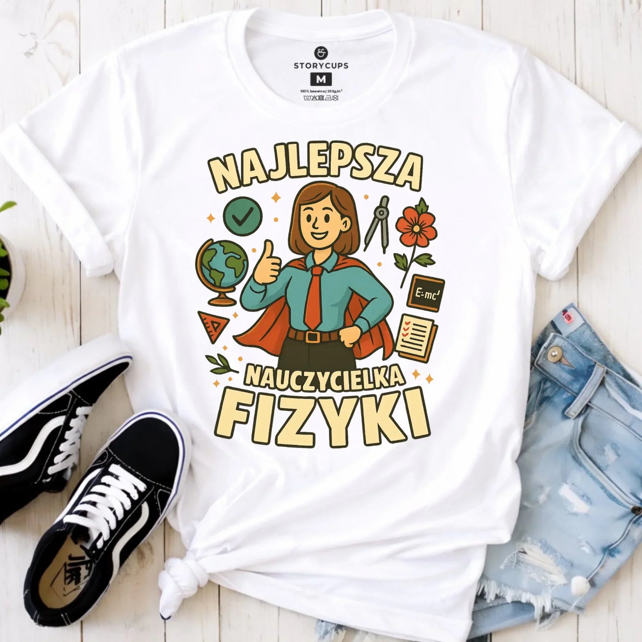 Koszulka damska dla nauczycielki - Najlepsza nauczycielka fizyki N23 - StoryCups.pl
