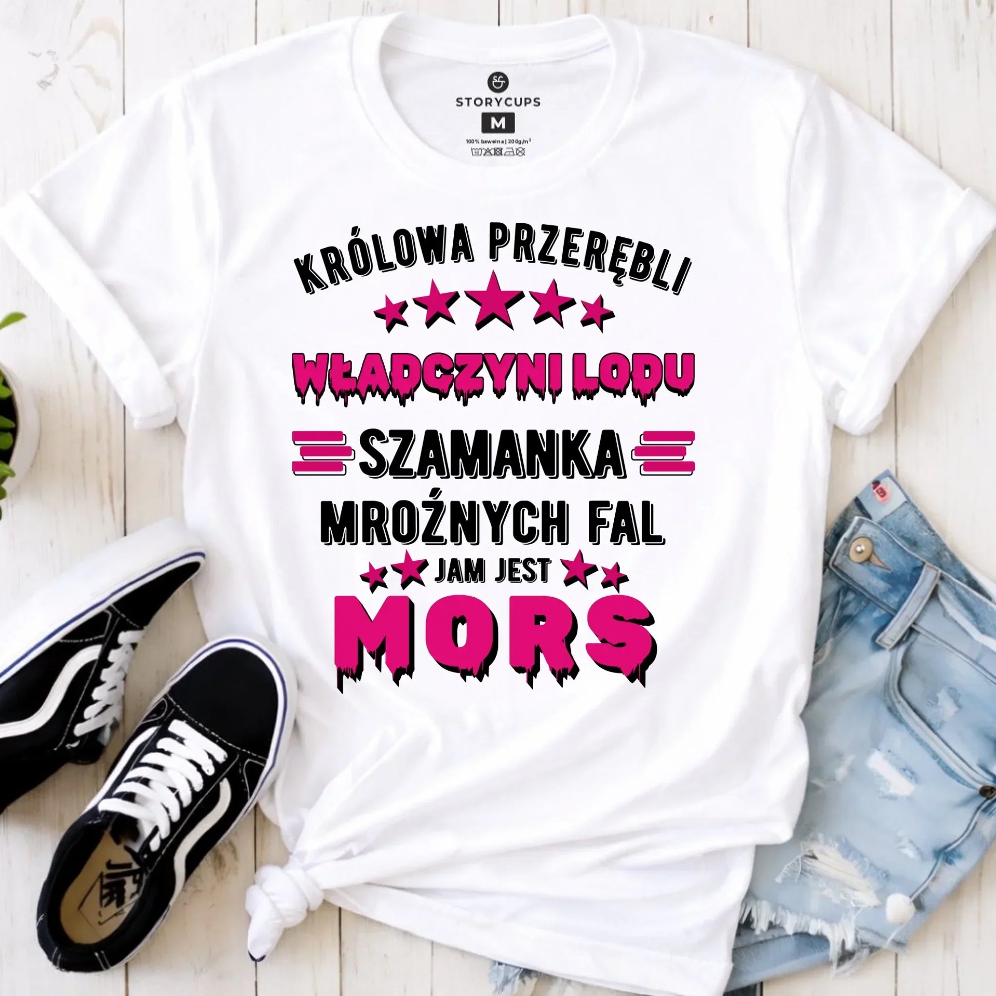 Koszulka damska - prezent dla morsa - Królowa przerębli Jam jest mors HM17 - StoryCups.pl
