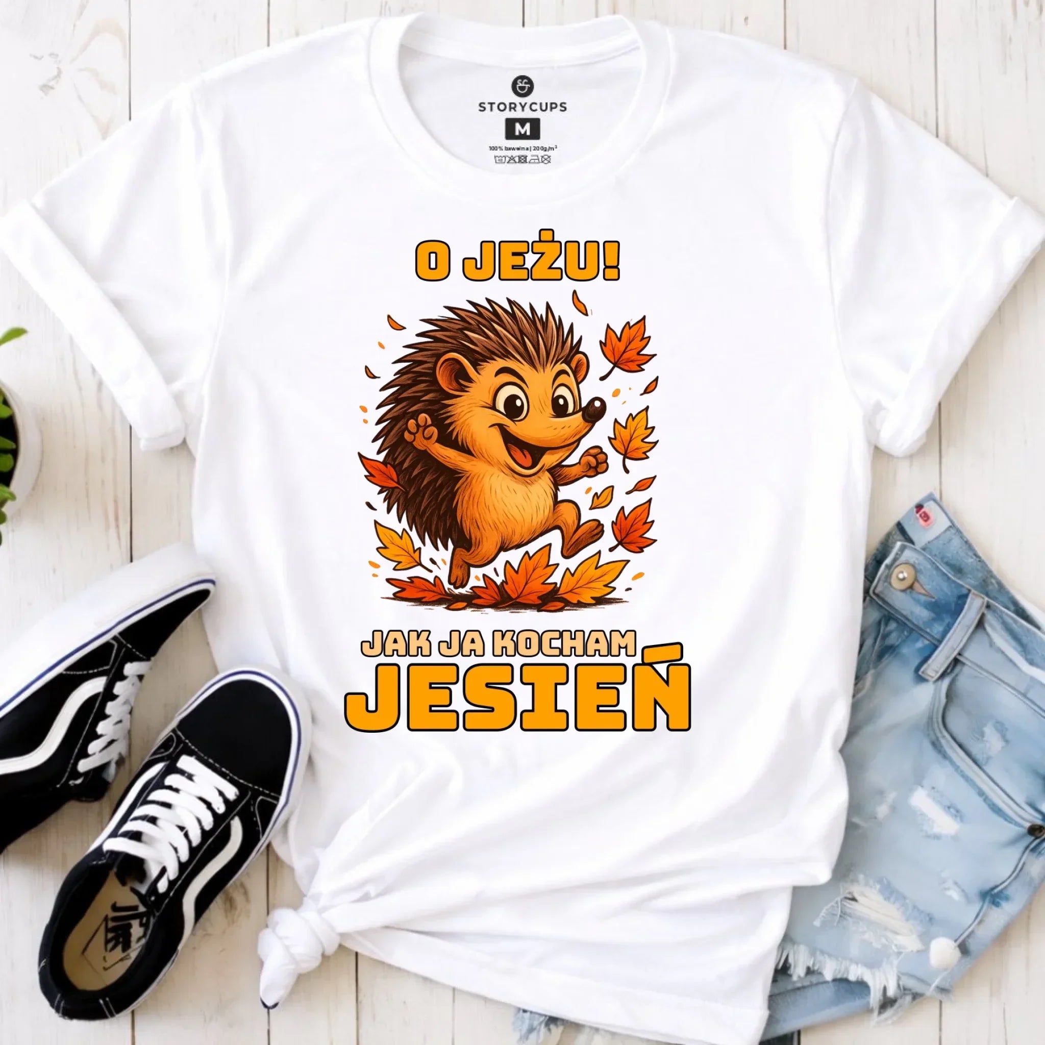 Koszulka damska jesienna - O JEŻU! Jak ja kocham jesień JS31 - StoryCups.pl