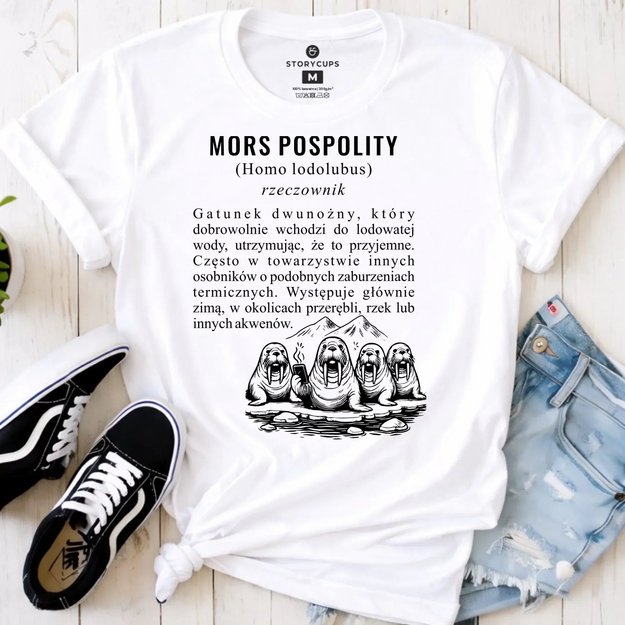 Koszulka damska - prezent dla morsa - Mors pospolity [Homo lodolubus] HM12 - StoryCups.pl