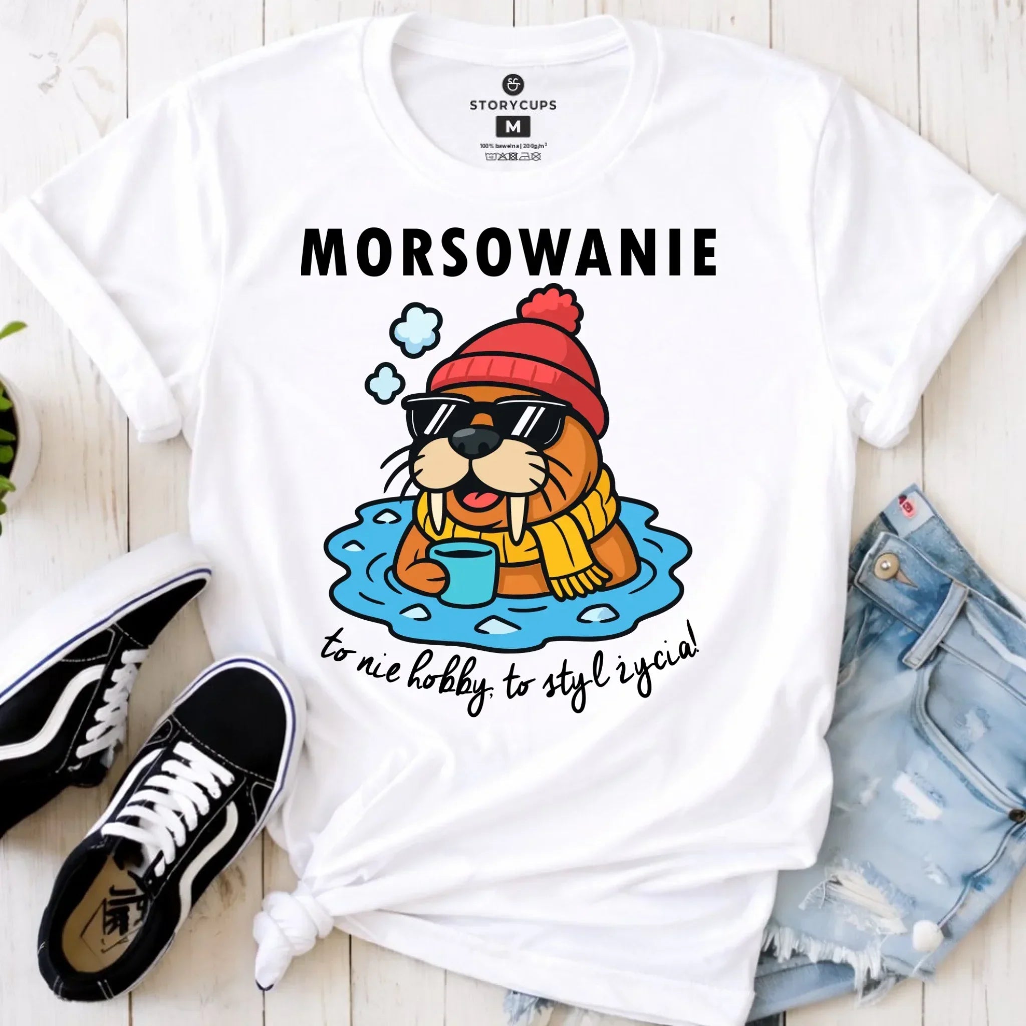 Koszulka damska - prezent dla morsa - Morsowanie to styl życia HM10 - StoryCups.pl