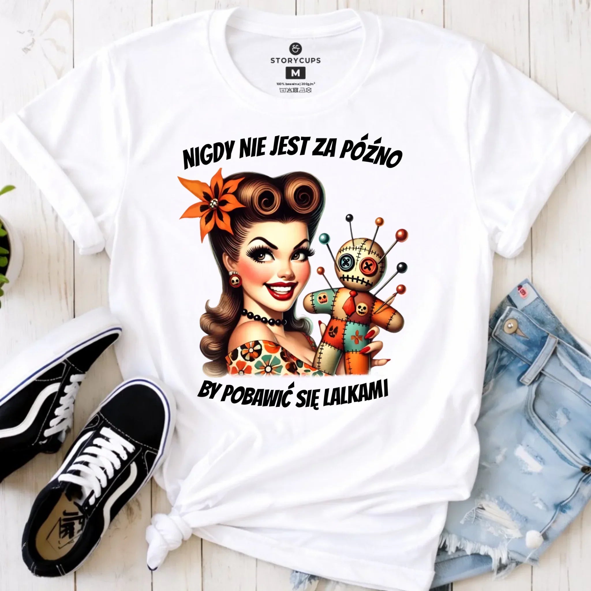 Koszulka damska - Laleczka Voodoo retro DZ21 - StoryCups.pl