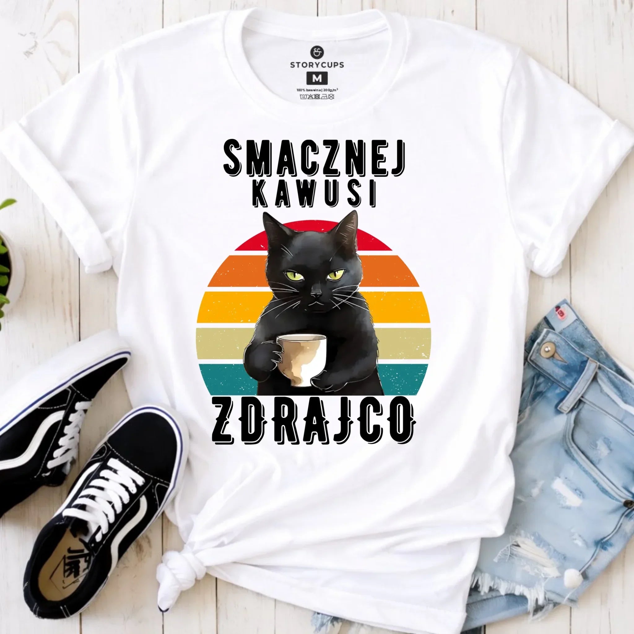 Koszulka damska na odejście z pracy - Smacznej kawusi zdrajco OP03 - StoryCups.pl