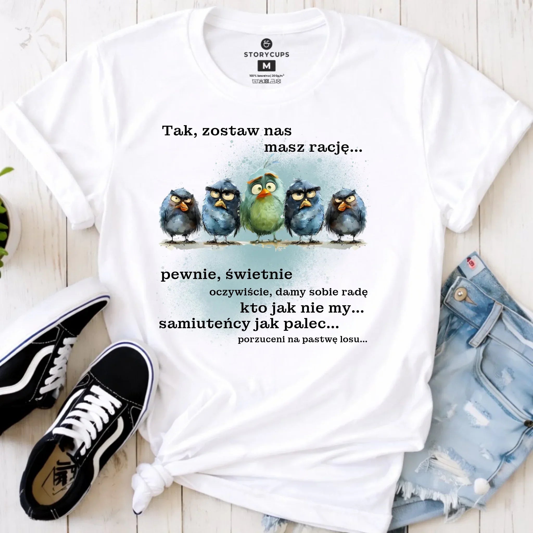 Koszulka damska na odejście z pracy - Tak, zostaw nas OP06 - StoryCups.pl