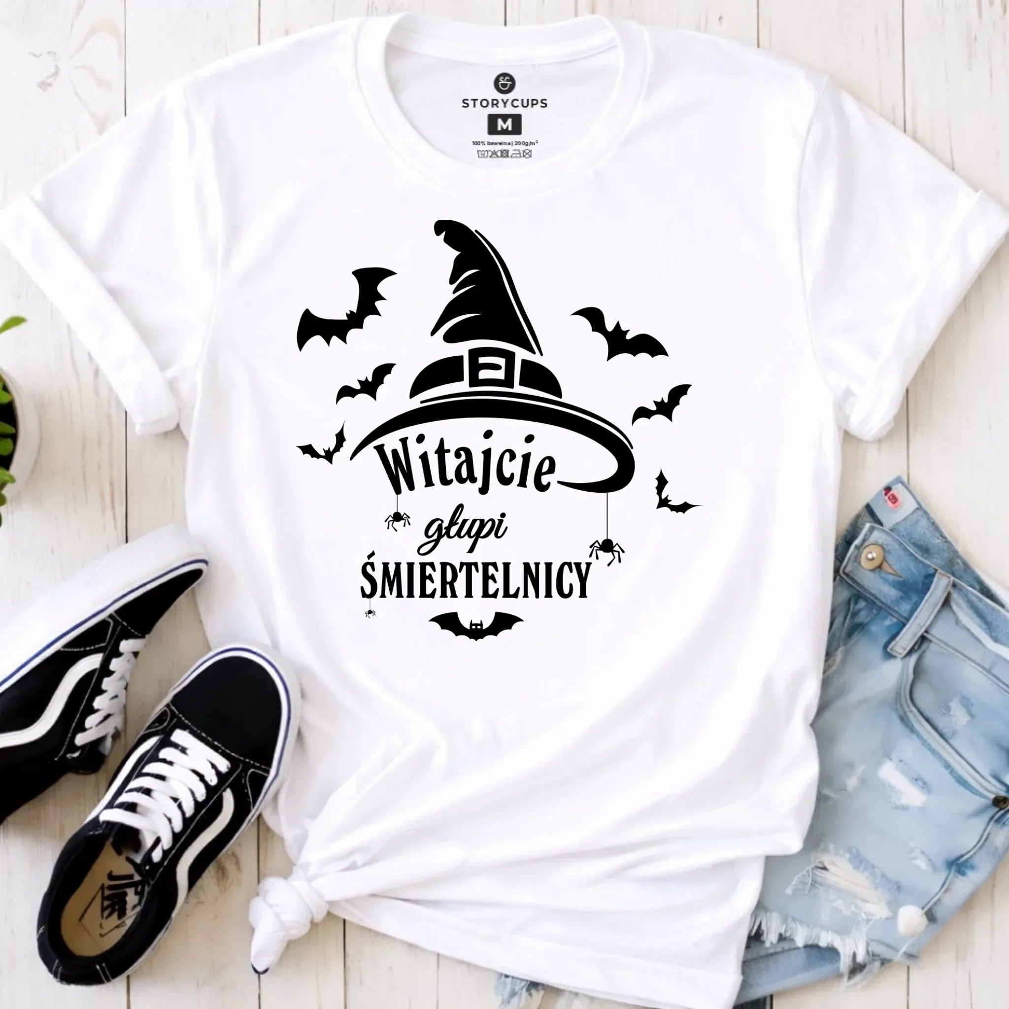 Koszulka damska na Halloween - Witajcie głupi śmiertelnicy HL23 - StoryCups.pl