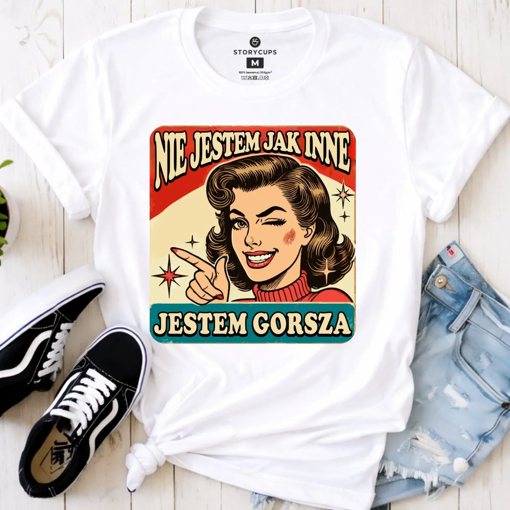 Koszulka damska - Nie jestem jak inne, jestem gorsza - w stylu retro DZ07 - StoryCups.pl